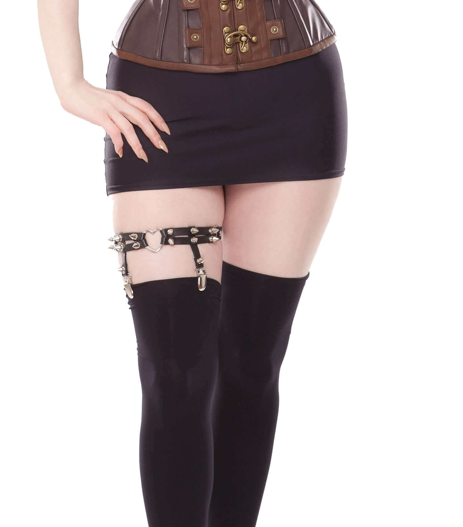 Playgirl Black Leg Garter Suspender Belt - Sexy Lingerie Accessory for Women | Perfect for Boudoir, Role Play & Special Occasions