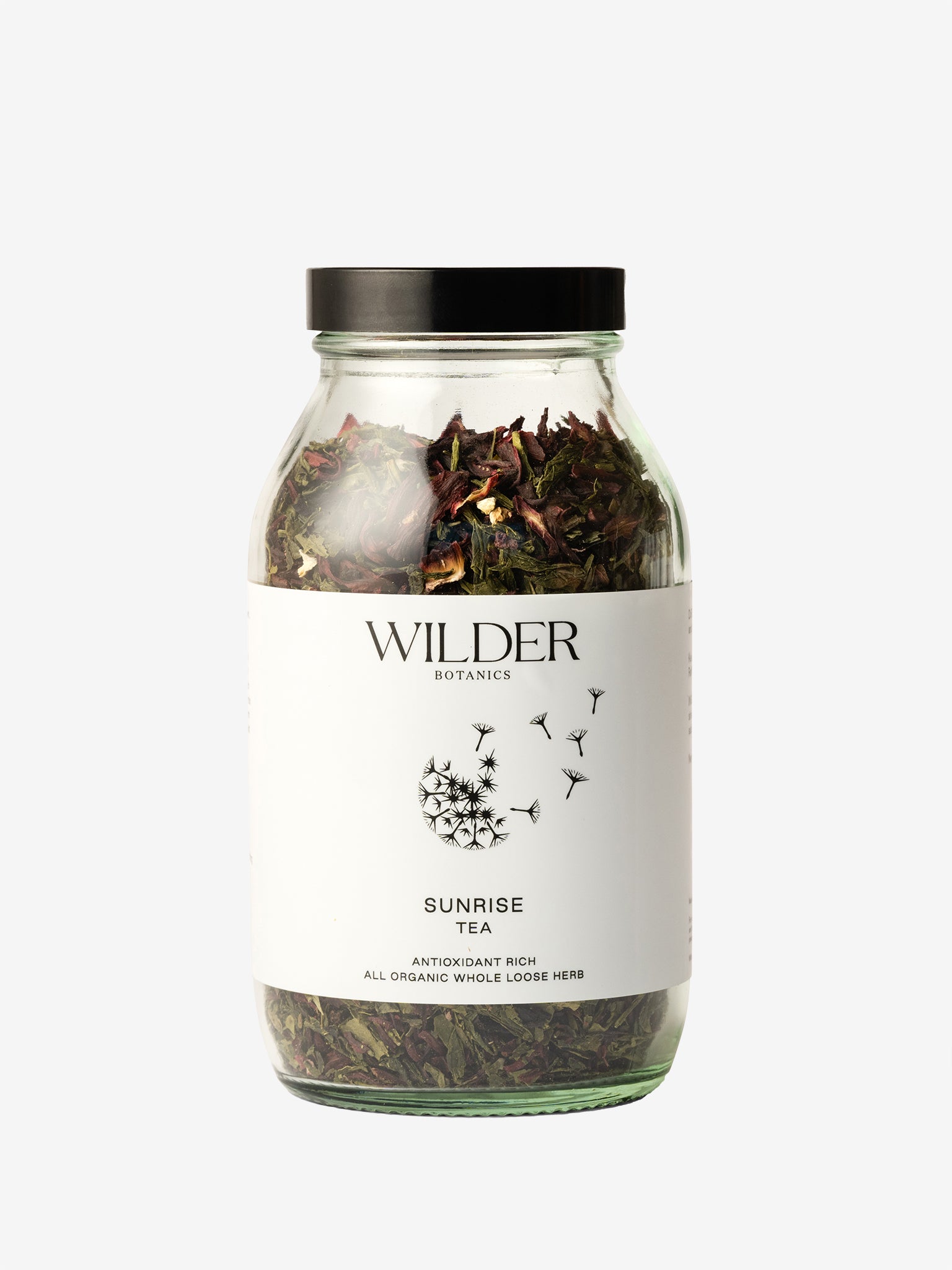 Wilder Botanics Organic Tea Infusion Sunrise - Premium Herbal Tea Blend for Morning Energy & Wellness - Perfect for Breakfast, Yoga & Relaxation