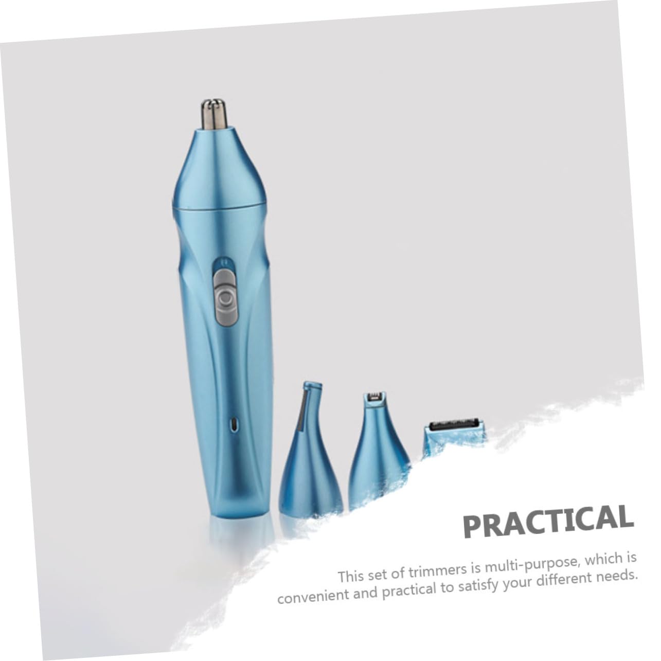 IPetBoom Rechargeable Electric Nose Hair Trimmer for Women & Men - USB Eyebrow Shaver, Body Groomer & Facial Hair Remover (Blue) - Perfect for Travel, Home Use & Personal Grooming Kit