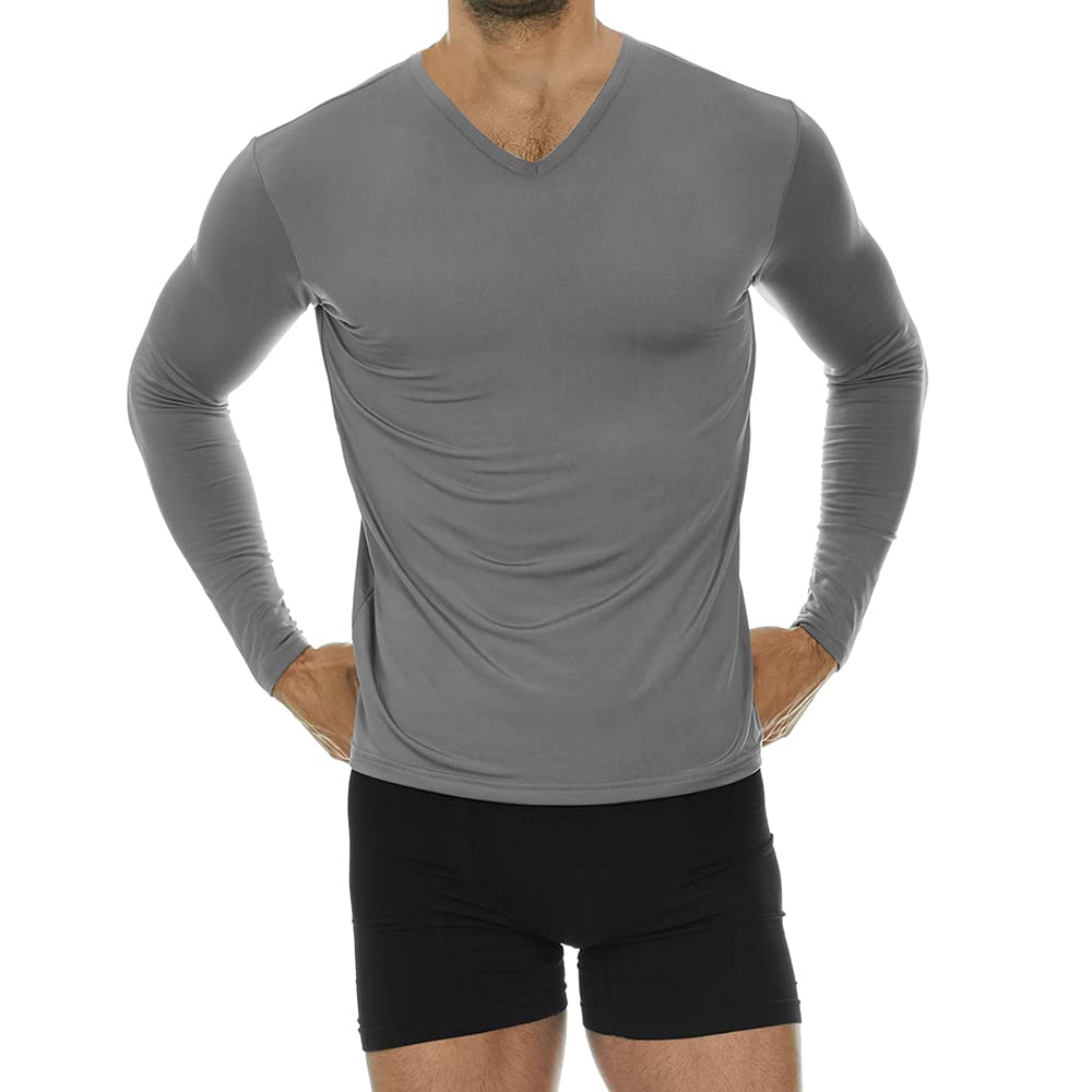 Thermajohn Men's Long Sleeve Thermal Compression Shirt - Base Layer for Cold Weather - Warm Underwear for Hiking, Skiing & Winter Sports