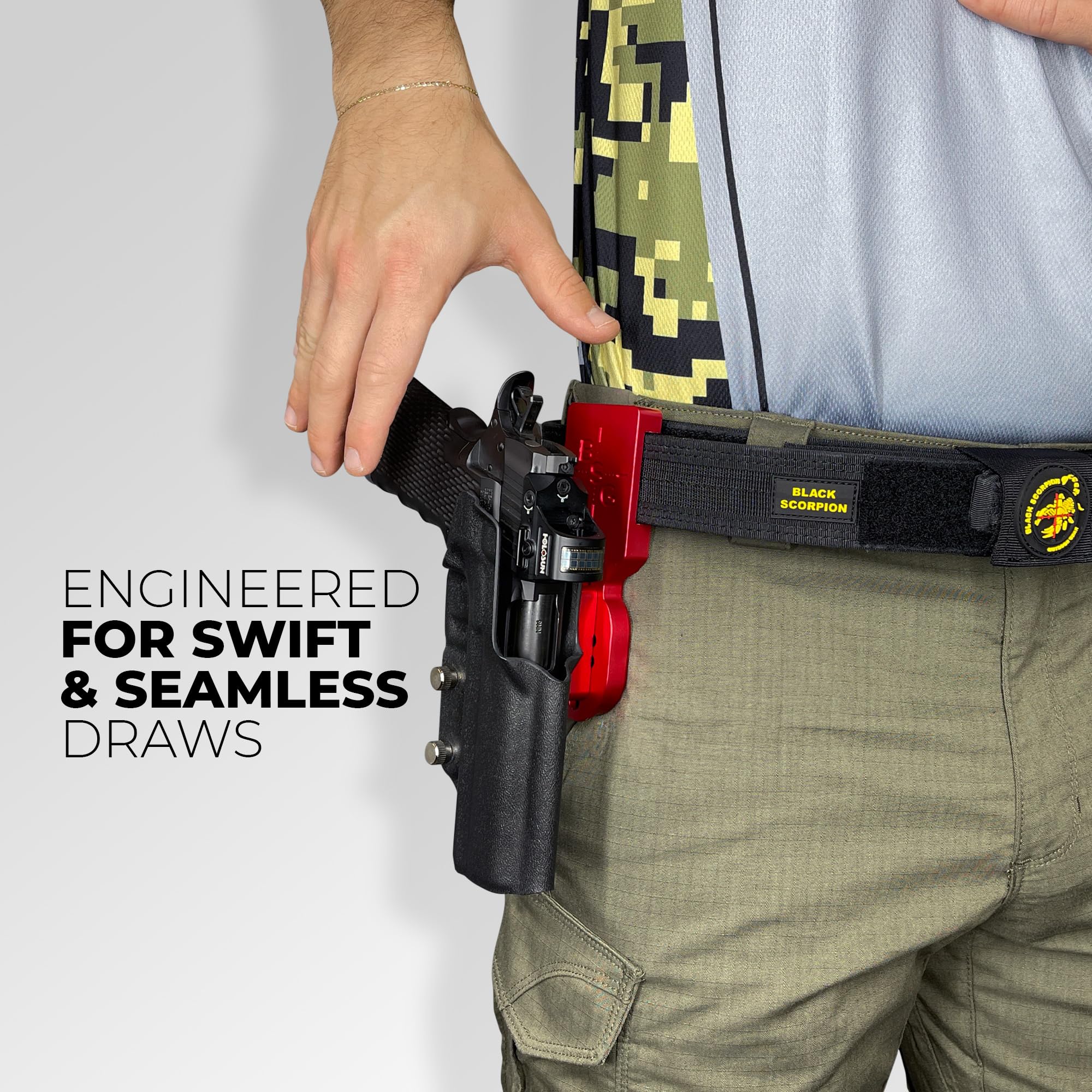Pro Heavy Duty Competition Holster for Sig P320 Full Size, AXG Pro, M17, XFive, DH3, Spectre Comp, P320MAX - Perfect for IPSC, USPSA & Tactical Shooting
