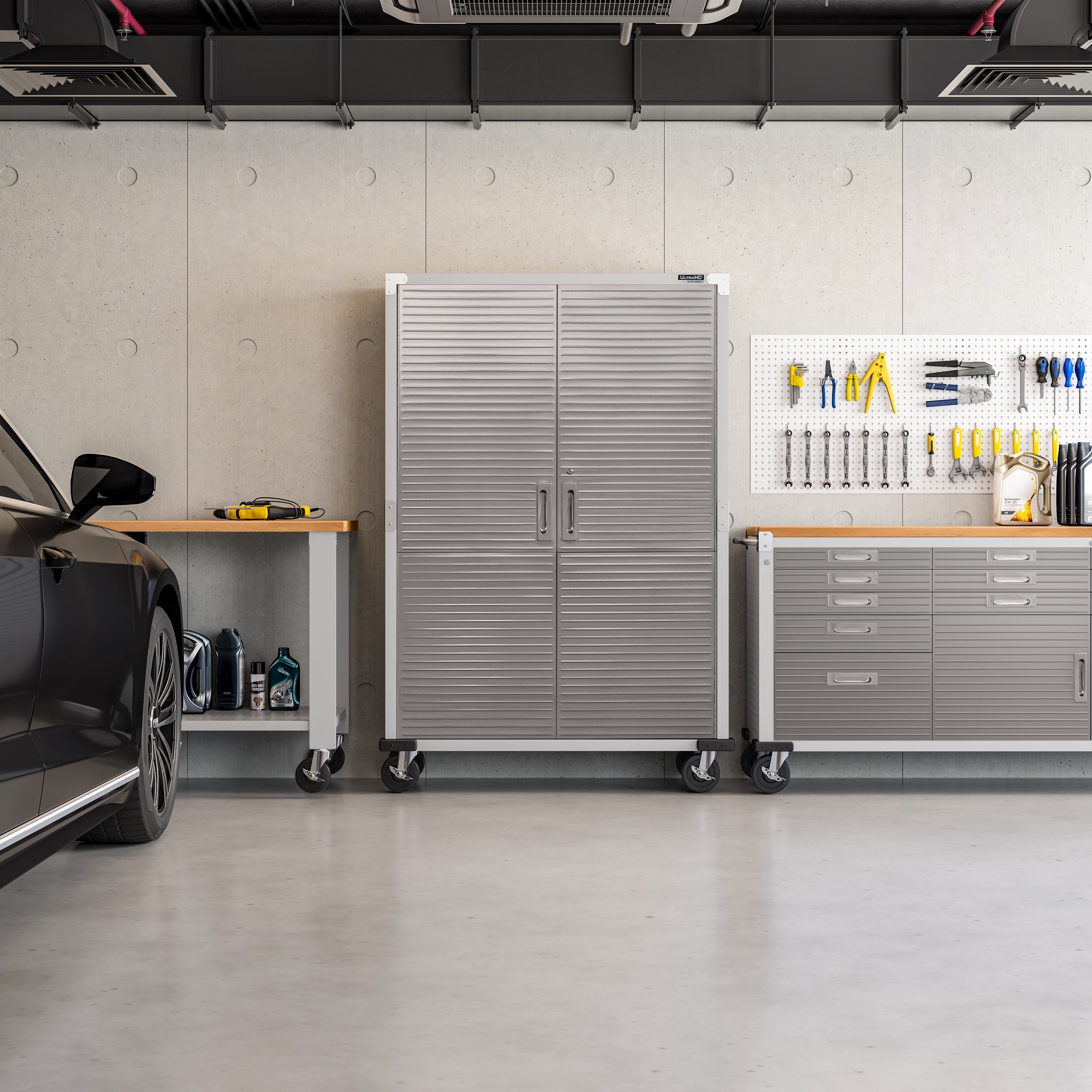 UltraHD® Rolling Storage Cabinet - Heavy Duty Mobile Organizer with Wheels for Office, Garage, and Home Storage - Perfect for Files, Tools, and Supplies