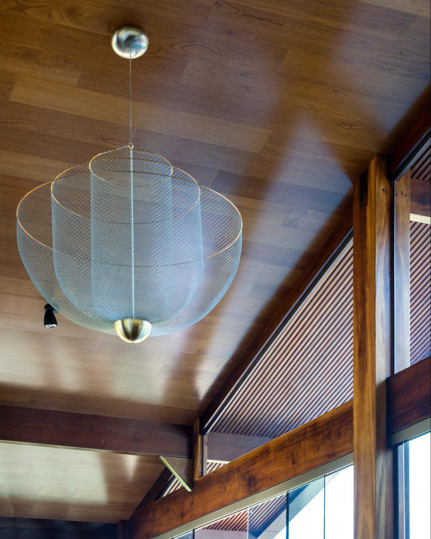 Meshmatics Modern Hanging Lamp - Adjustable LED Pendant Light for Living Room, Bedroom, Kitchen & Dining Room - Stylish Home Decor Lighting Fixture