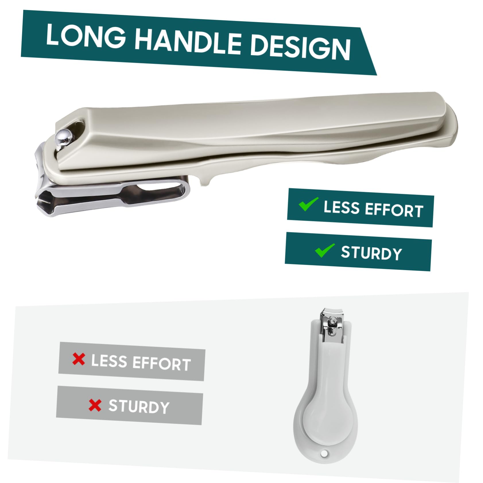 FRCOLOR 360° Rotating Nail Clipper for Men & Women - Professional Manicure & Pedicure Trimmer with Leather Cover - Perfect for Home, Travel, and Salon Use
