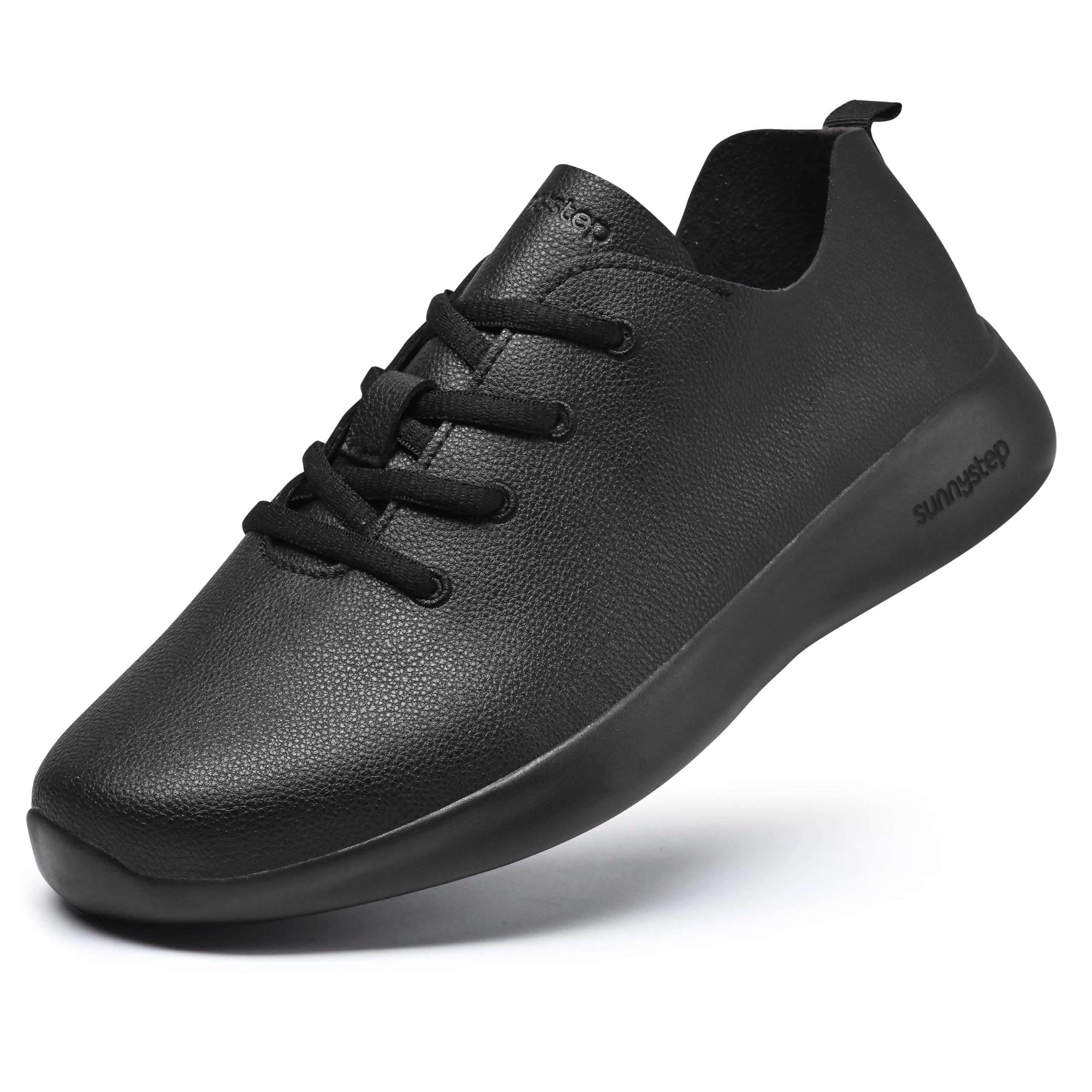 Balance Runner Comfortable Leather Sneakers for Women & Men | Non-Slip Arch Support Walking Shoes | Casual & Work Shoes | Fashion Sneakers for Office & Daily Wear | Black, White, Tan Running Shoes | Perfect for Walking, Working & All-Day Comfort