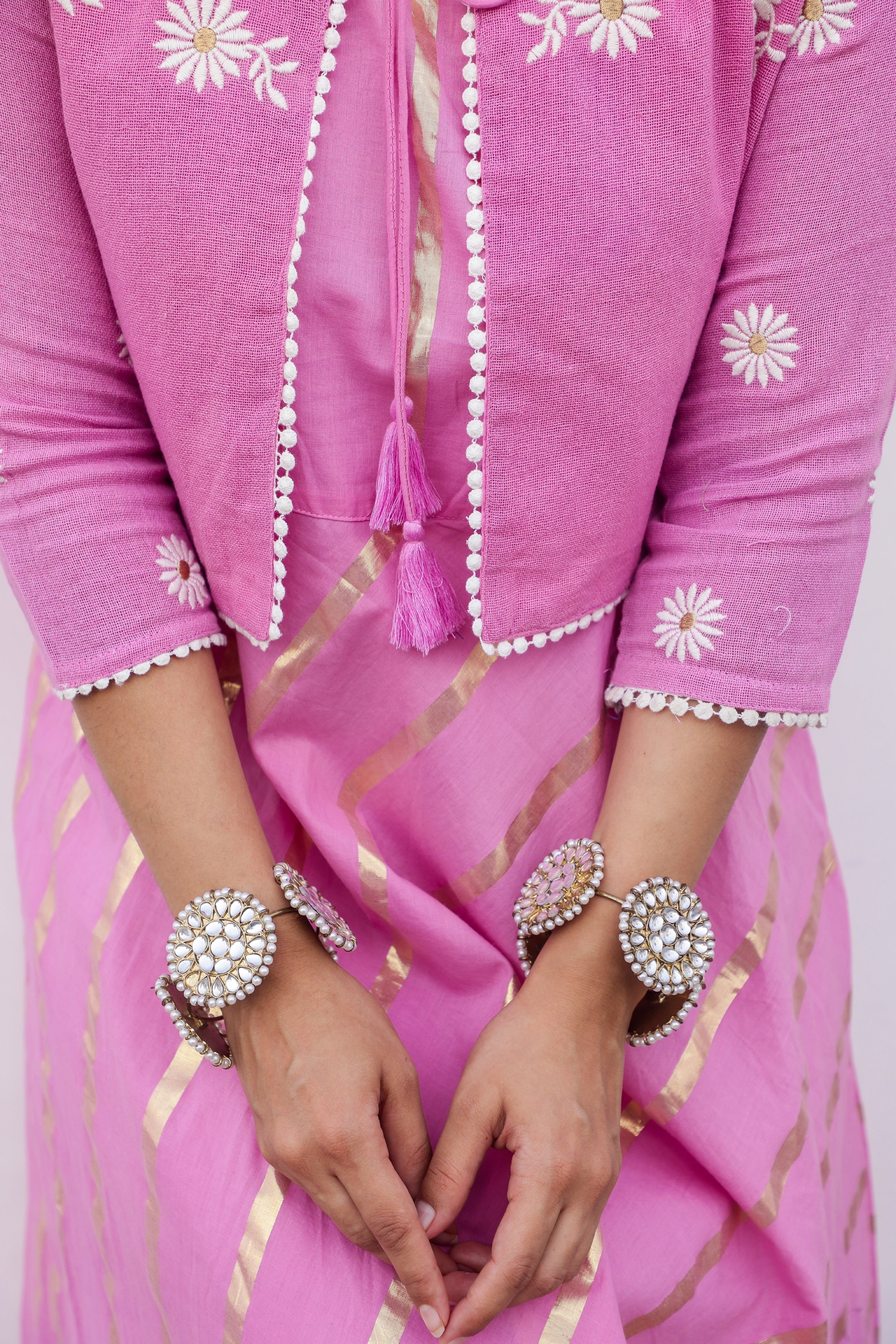 Lavender Embroidered Jacket & Maxi Dress Set - Floral Boho Outfit for Women | Perfect for Spring Weddings, Garden Parties & Date Nights