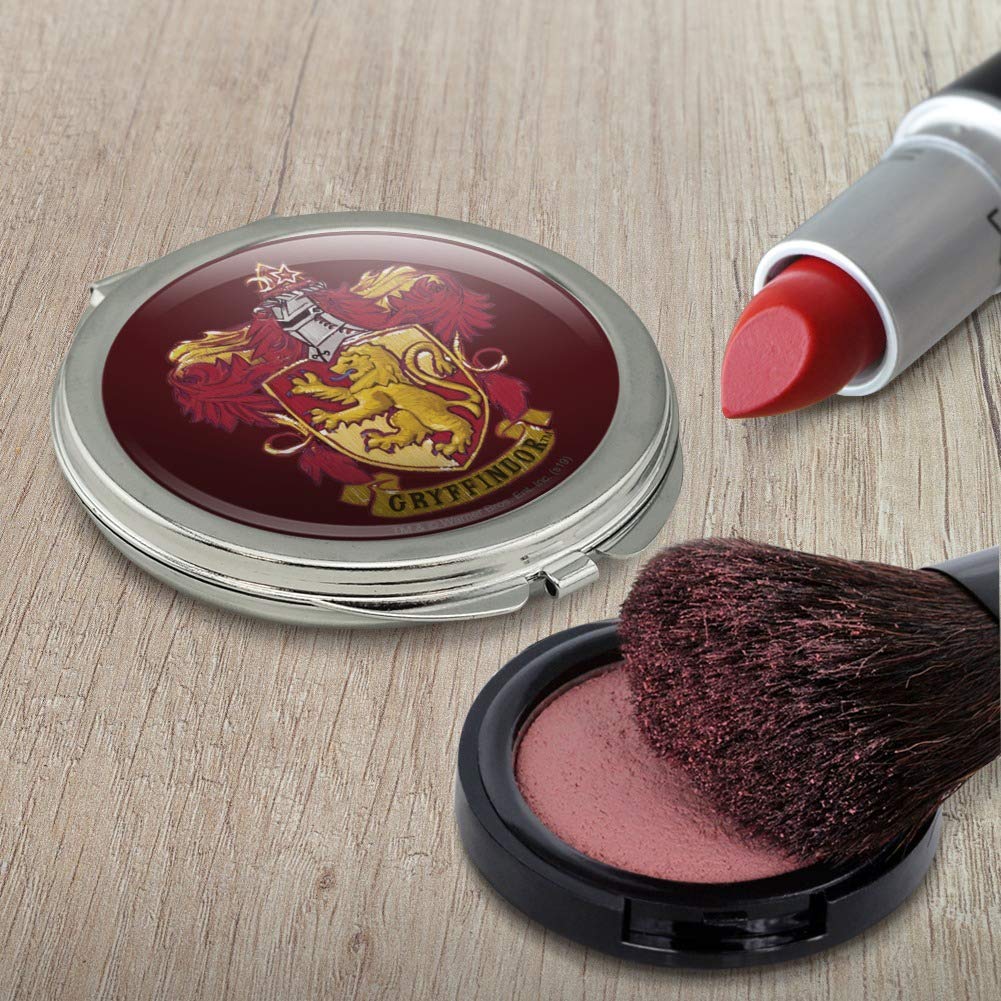 Harry Potter Gryffindor Painted Crest Compact Travel Purse Handbag with Makeup Mirror - 2.3