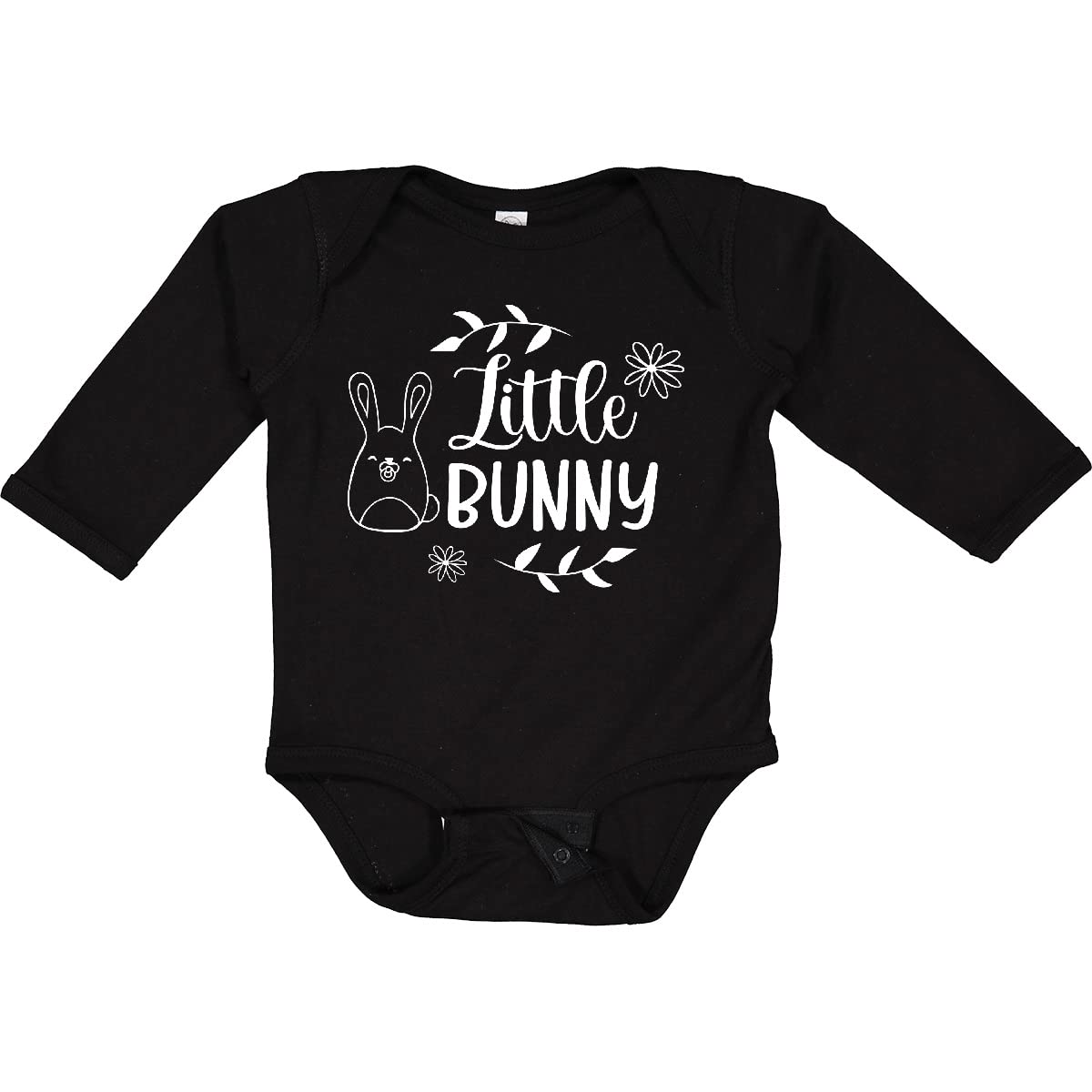 Inktastic Easter Little Bunny with Flowers Long Sleeve Baby Bodysuit - Cute Easter Outfit for Newborns, Infants & Toddlers - Perfect for Easter Photos, Family Gatherings & Spring Celebrations