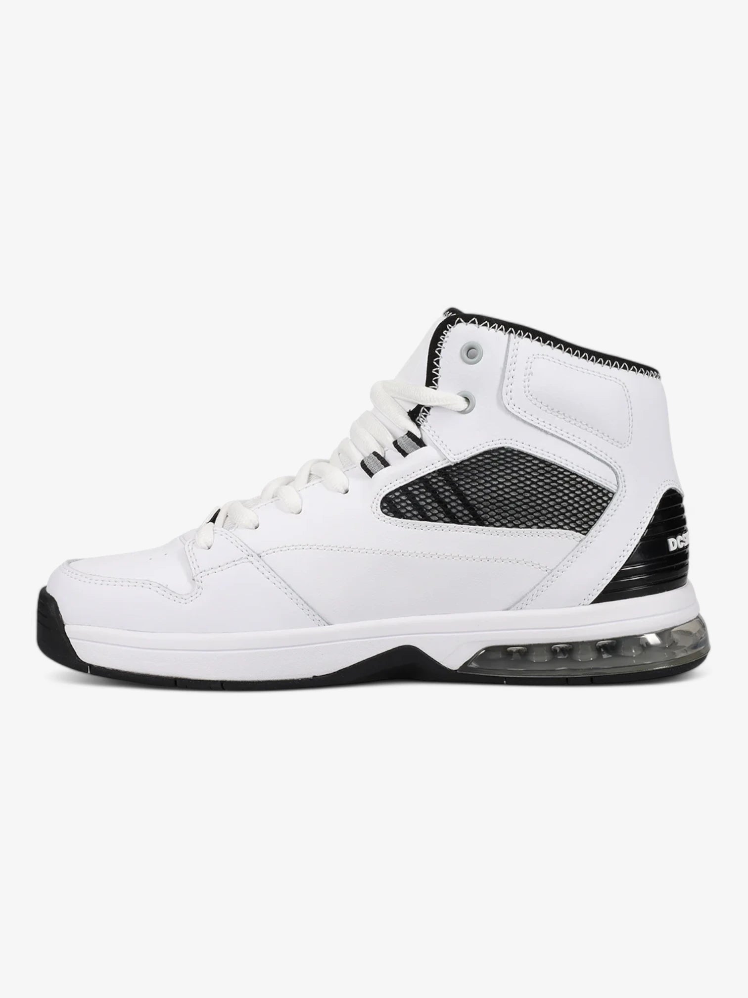 DC Versatile Hi Skate Shoes for Men & Women - White & Black High-Top Sneakers for Skateboarding, Casual Wear & Street Style