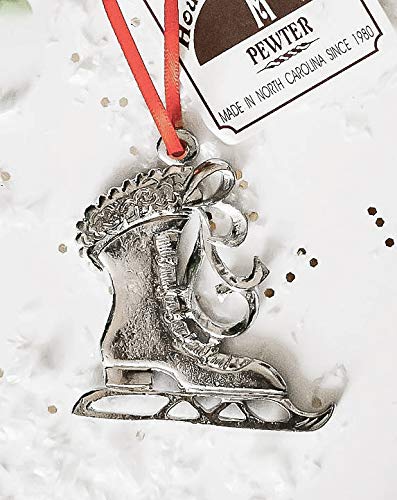 Handmade Ice Skate Christmas Ornament - Unique Figure Skating Gift for Skaters - Perfect for Holiday Decorations & Winter Sports Enthusiasts