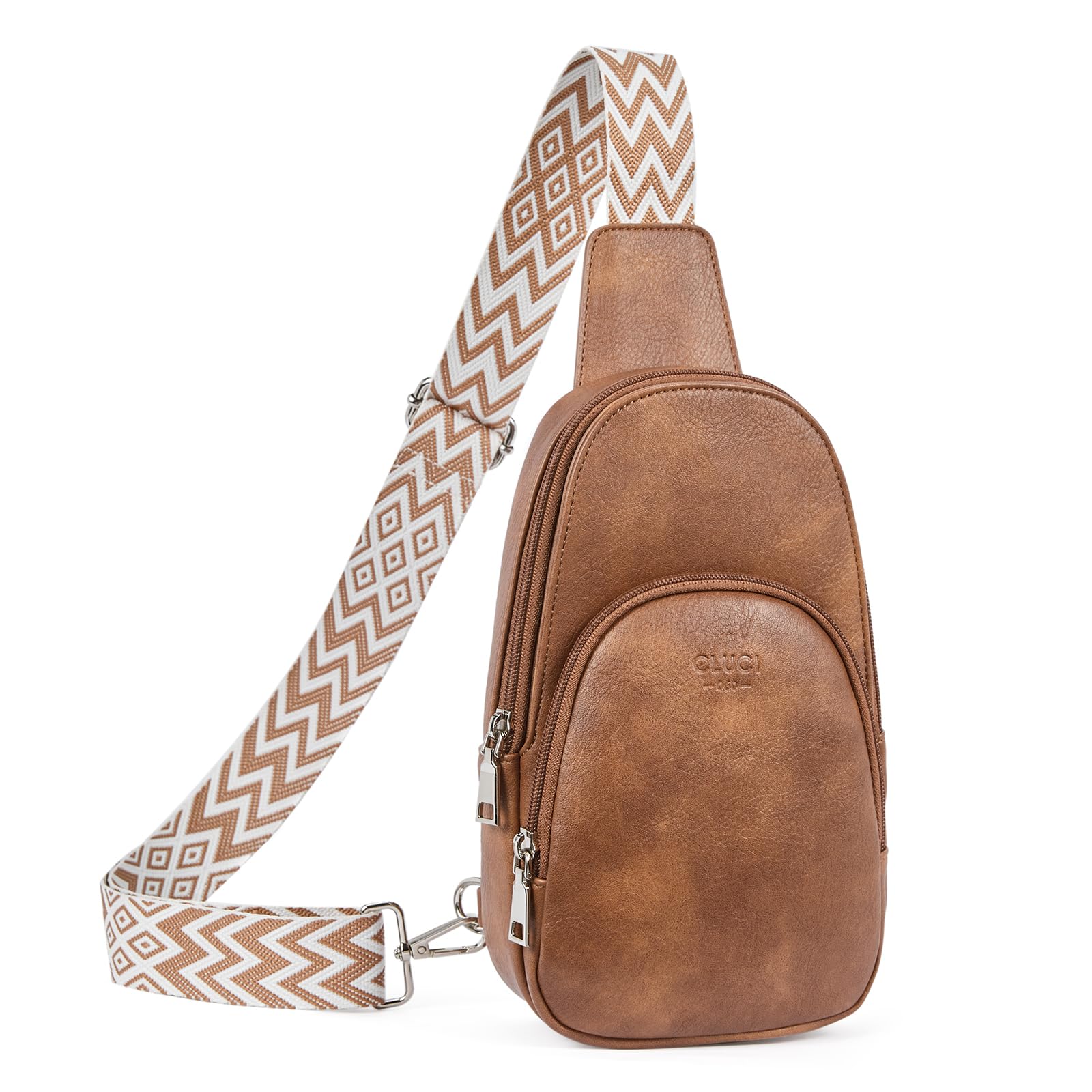 CLUCI Women's Leather Crossbody Bag 2024 - Stylish Small Sling Backpack for Everyday Use, Travel & Work | Fashionable Shoulder Purse for Women