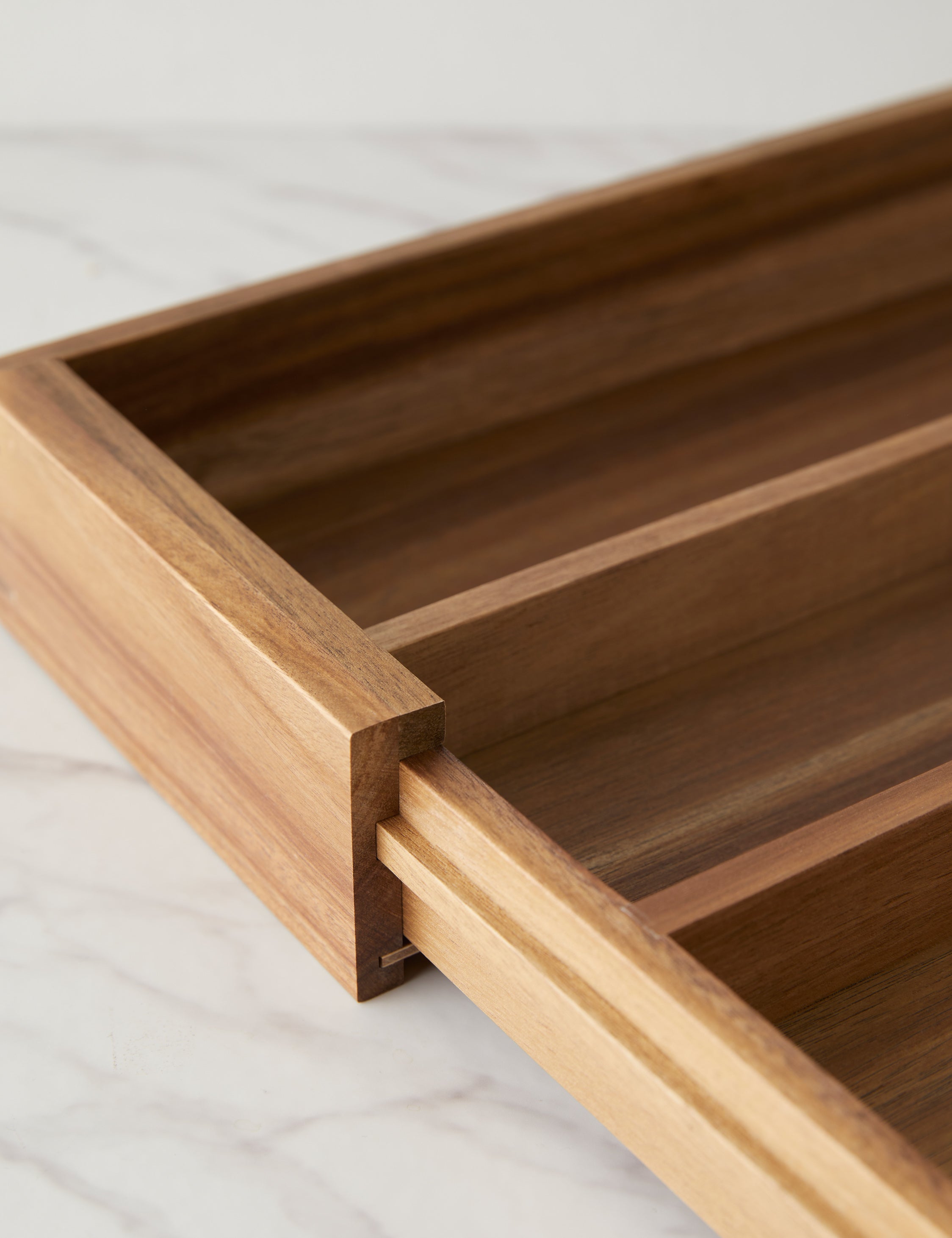 NEAT Method Acacia Wood Expandable Drawer Organizer - Adjustable Kitchen & Bathroom Storage Solution for Utensils, Makeup & Office Supplies