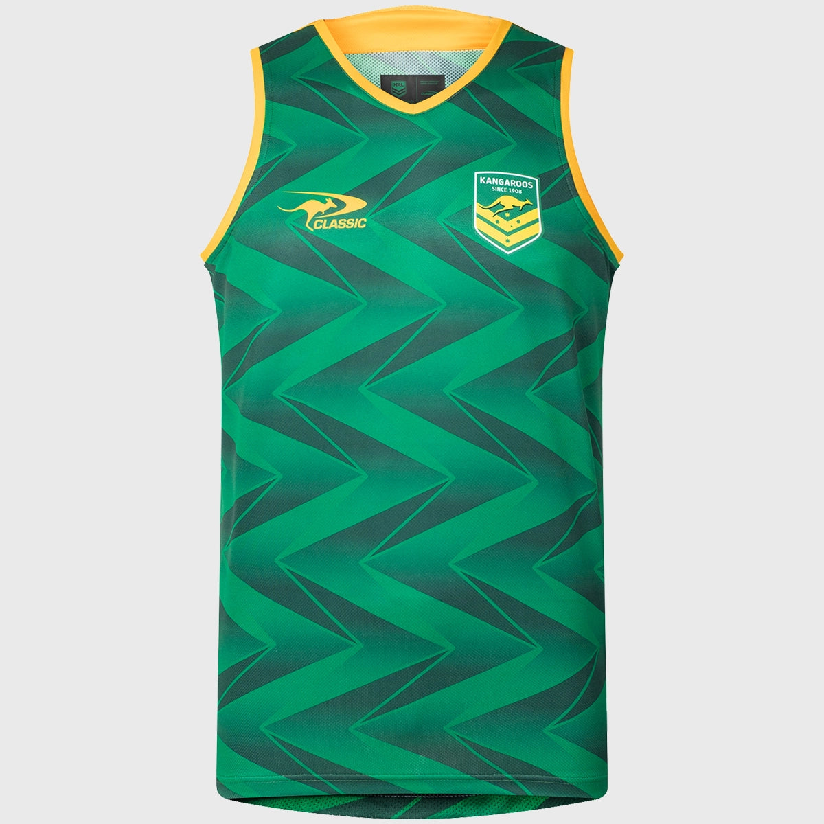 Classic Kangaroos Rugby League Pro Training Singlet - Breathable Performance Jersey for Men - Perfect for Rugby Training, Gym Workouts & Sports Events