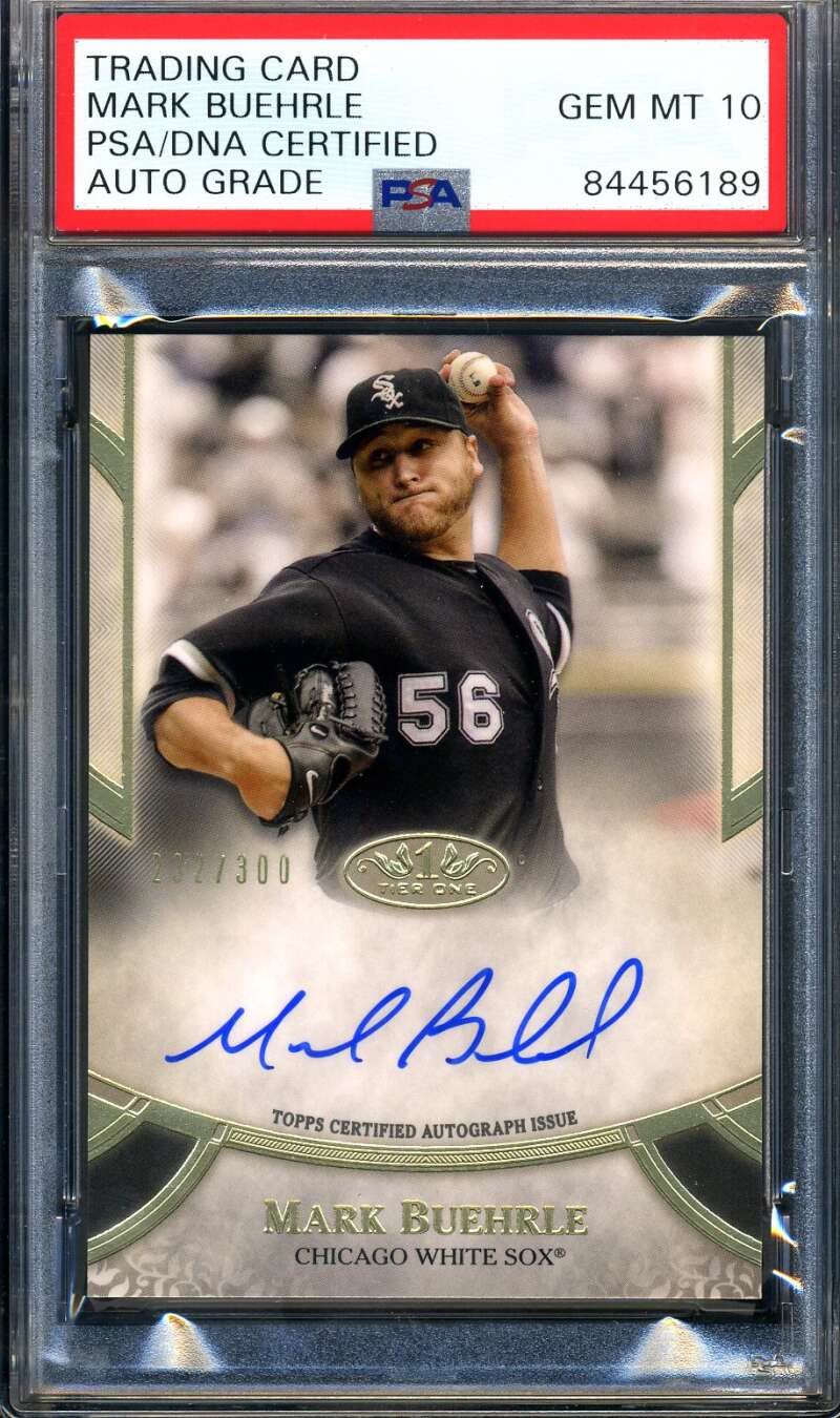 Mark Buehrle Autographed 2021 Topps Tier One Baseball Card - PSA DNA Certified Gem Mint 10 - Perfect for MLB Collectors & Chicago White Sox Fans