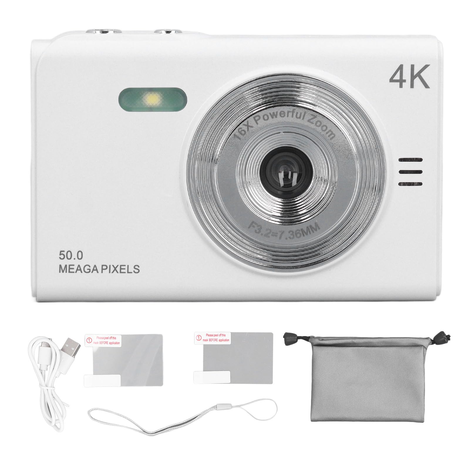 50MP Digital Camera with Anti-Shake & Multiple Zoom - 2.88in TFT Mirrorless Vlogging Camera for Teens & Beginners - Compact Travel, YouTube & Everyday Photography