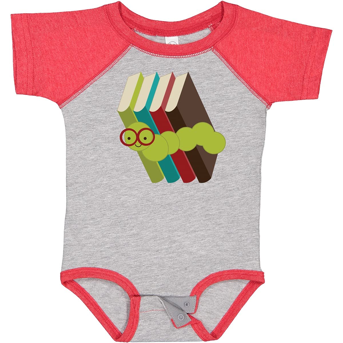 Inktastic Bookworm Baby Bodysuit - Cute Reading-Themed Onesie for Infants & Toddlers | Perfect for Book Lovers, Baby Showers & Library Visits
