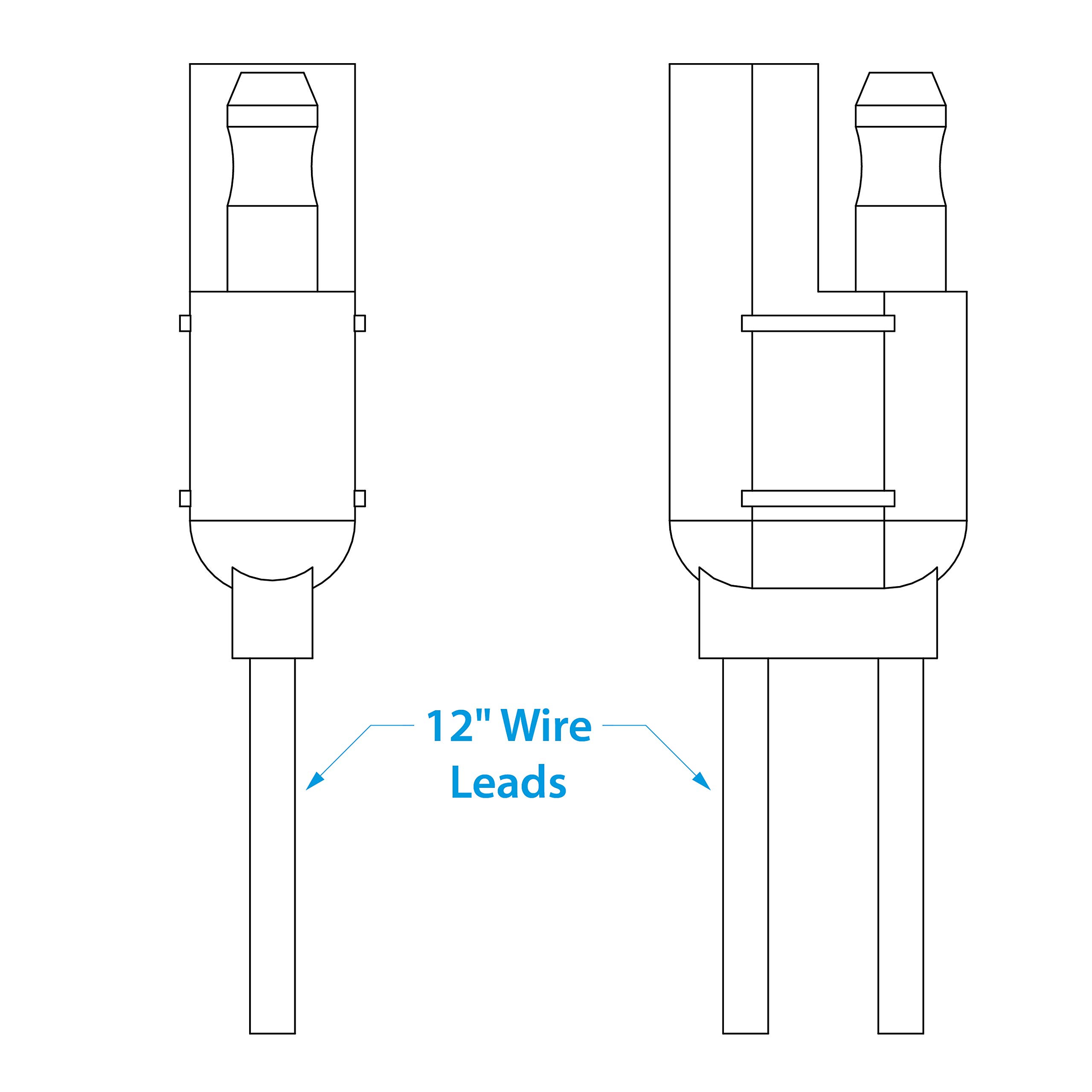 Seachoice 2 Pole Marine Wire Connector - Waterproof Male/Female Electrical Connector with 12 Inch Lead - Perfect for Boat Wiring, RV Electrical Systems & Outdoor Power Connections