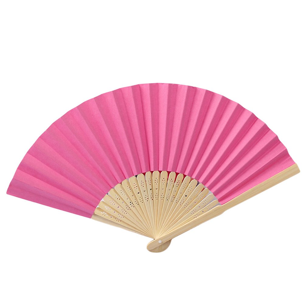 Elegant Blue 7-inch Silk Lace Folding Fan for Wedding, Dance & Party - Handheld Decorative Paper Fan by HHmei | Perfect for Bridal Accessories, Cultural Performances & Summer Cooling
