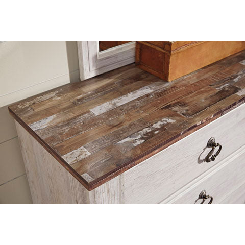Urban Rustic White Wash Bedroom Set B267 - Modern Farmhouse Furniture for Bedroom, Living Room & Guest Room - Edmonton Furniture Store | Durable Wooden Bed Frame, Nightstand & Dresser for Cozy Home Decor