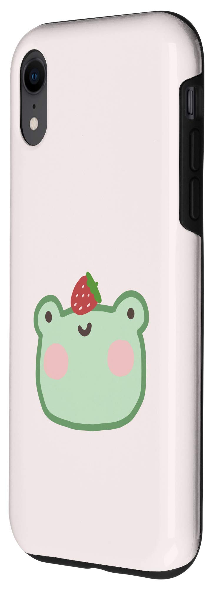 Cute Frog with Strawberry Kawaii Aesthetic Case for iPhone XR - Trendy Protective Phone Cover for Girls, Teens & Anime Lovers - Perfect for School, Work & Daily Use