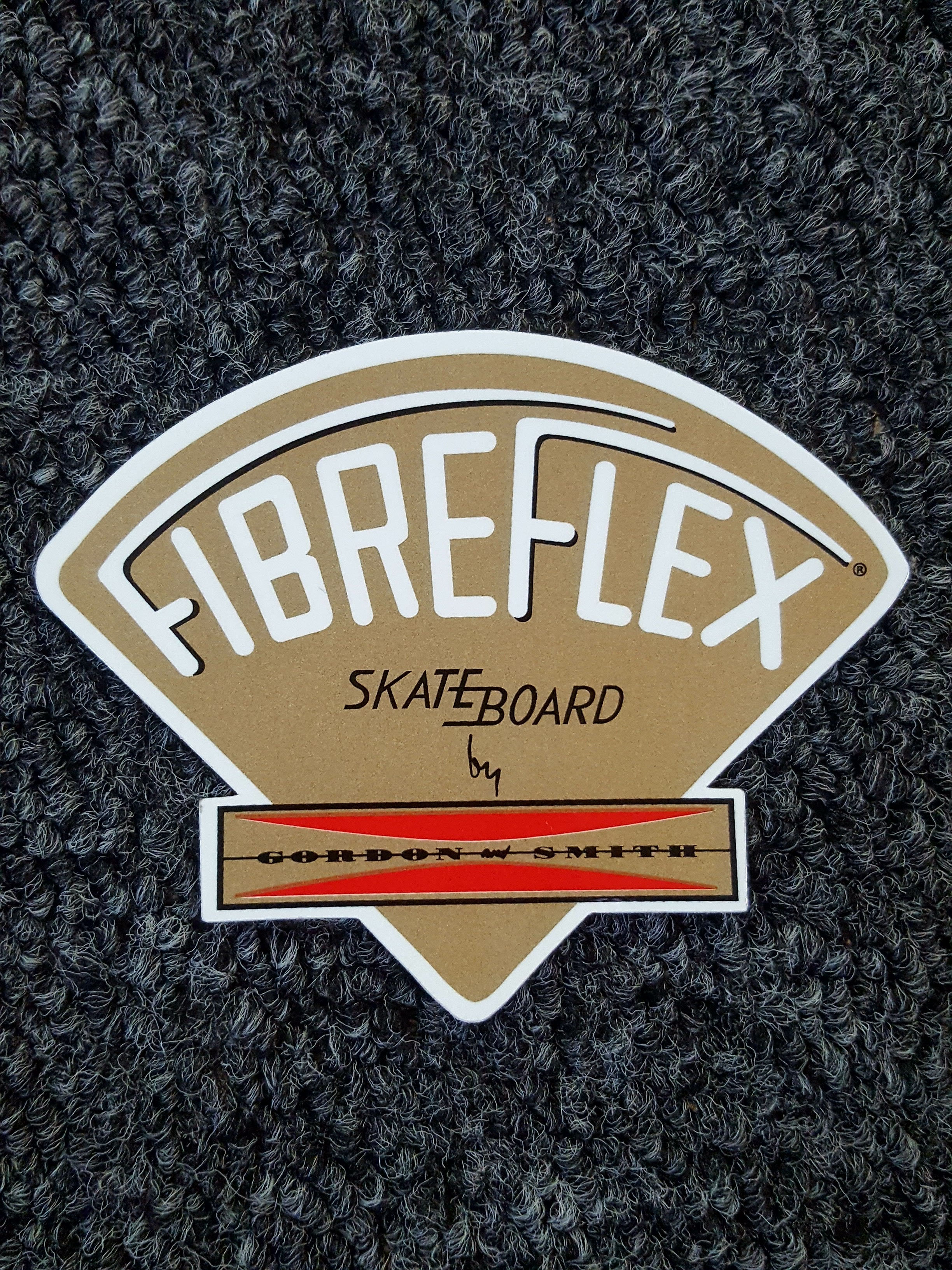 G&S Gordon and Smith FibreFlex Retro Skateboard Sticker - Gold, 3.75