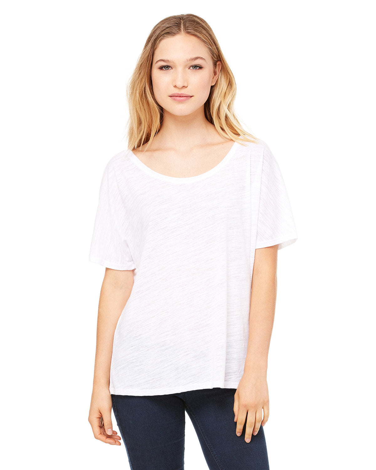 Bella + Canvas 8816 Women's Slouchy Scoop Neck T-Shirt - Soft Comfort Fit Casual Tee for Everyday Wear, Lounge & Street Style