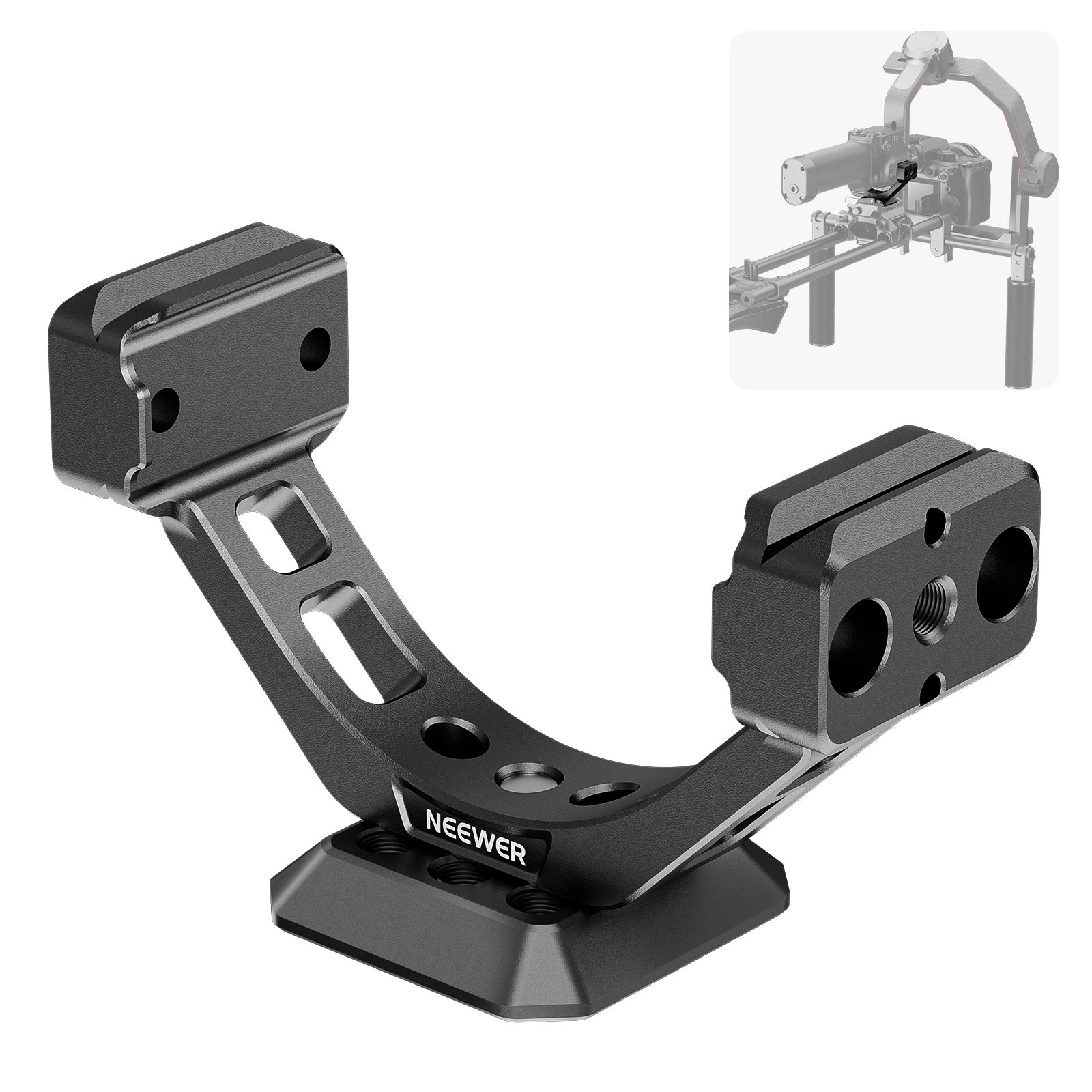 NEEWER GA030/GA030P Arca Type NATO Mount Adapter Compatible with DJI RS3/RS3 Pro/RS4/RS4 Pro - Camera Stabilizer Quick Release Plate for Professional Videography & Photography