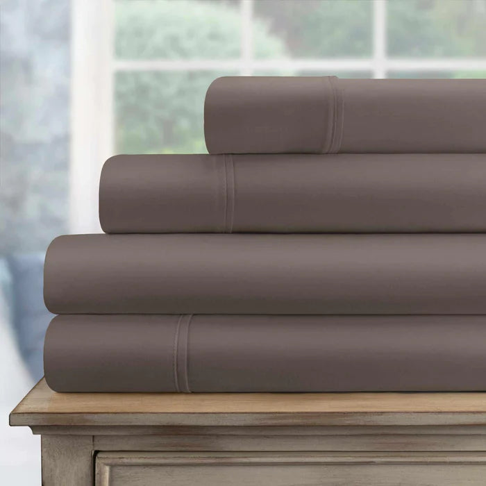 Luxury 700 Thread Count Egyptian Cotton Sheet Set - Eco Friendly, Breathable & Hypoallergenic - Perfect for Bedroom, Hotel, or Guest Room Comfort