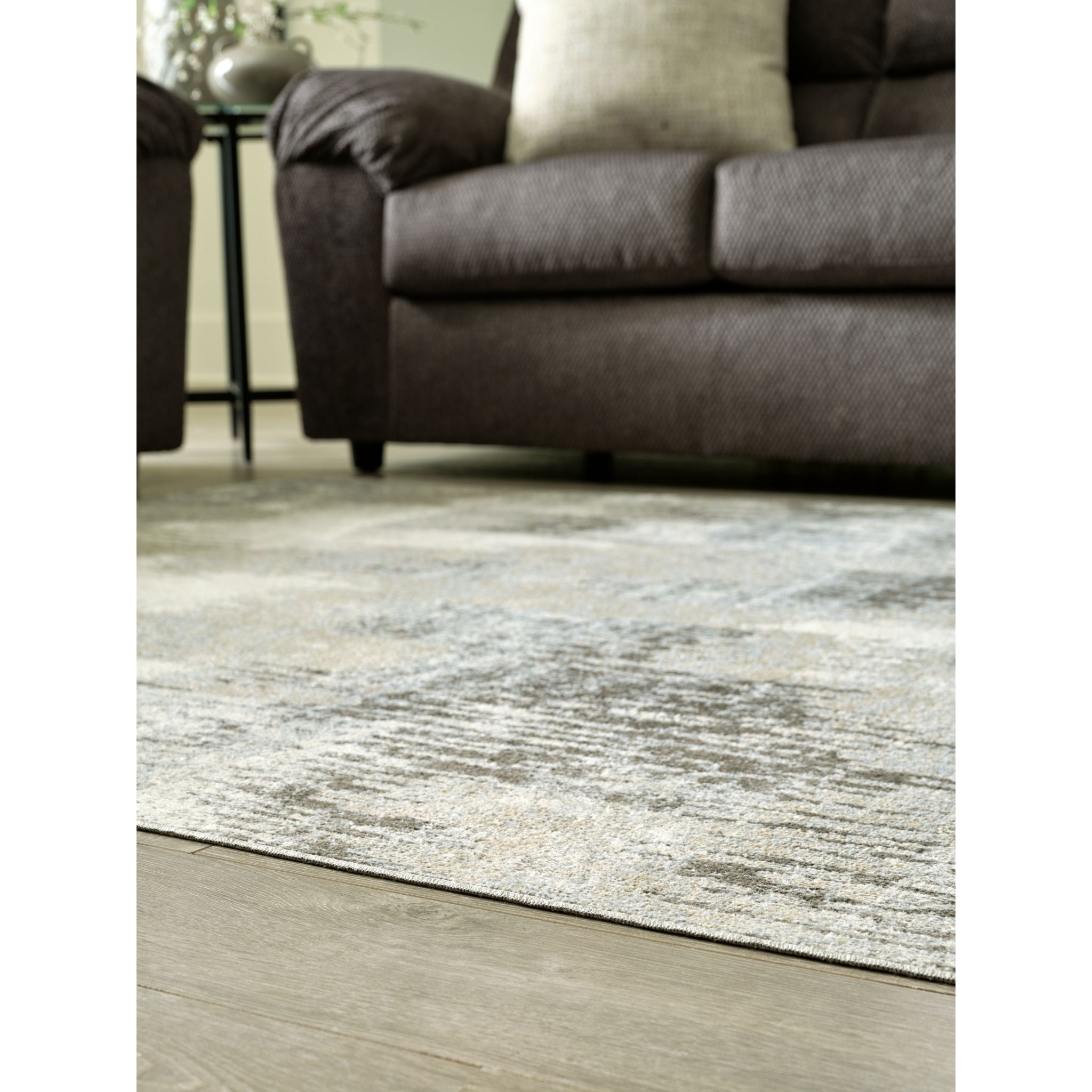 Arriston Soft Plush Area Rug - Non-Slip Modern Living Room Carpet for Home Decor, Bedroom, Office - 5x7 Feet Grey