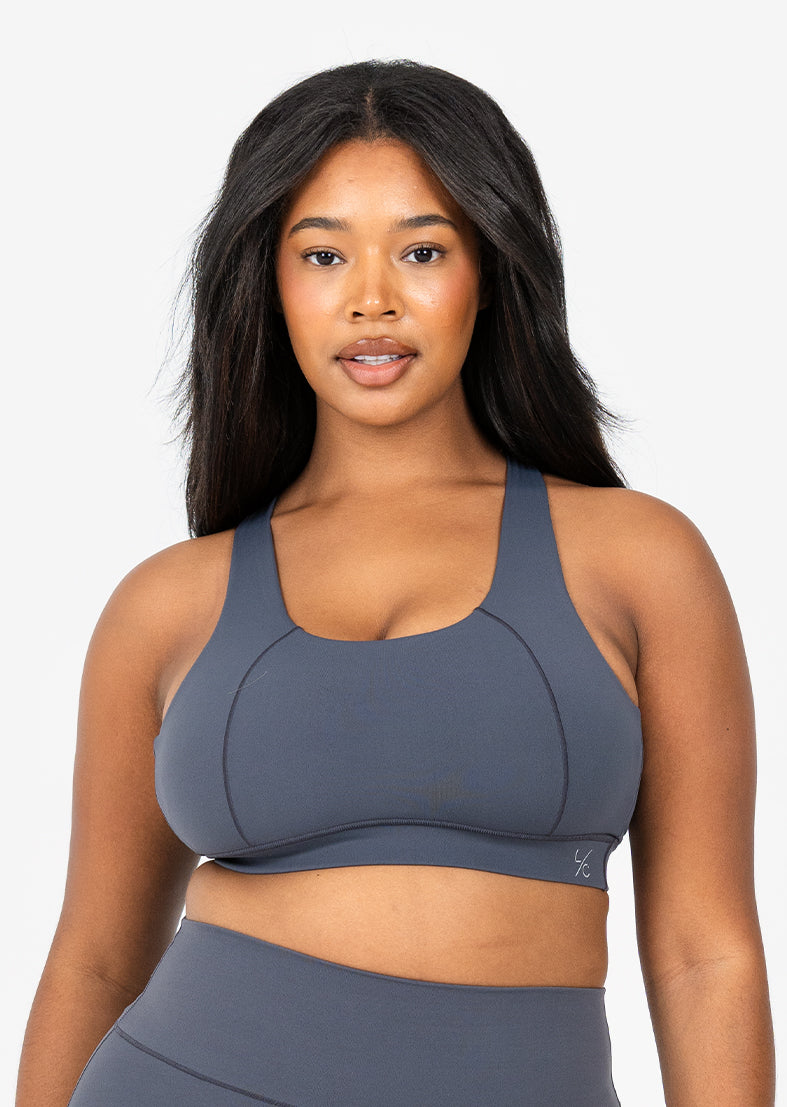 Elevate Life Crossback Bra in Graphite - Comfortable & Supportive Yoga Sports Bra for Women | Perfect for Yoga, Pilates & Workouts