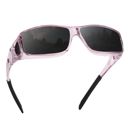 A10 Transparent Pink Frame + Grey Lens
