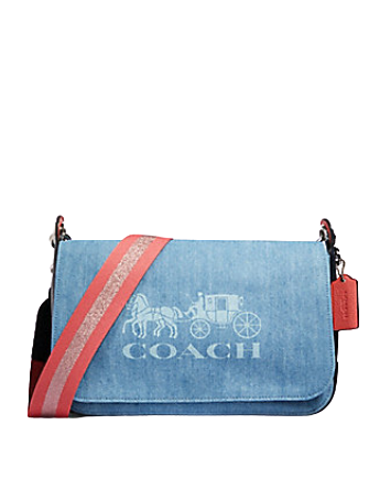 Coach Denim Horse and Carriage Jes Messenger Bag - Stylish Crossbody Purse for Women | Perfect for Work, Travel & Everyday Use