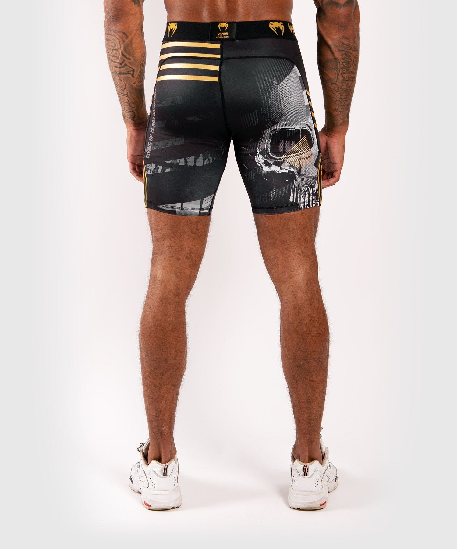 Venum Skull Compression Shorts for Men - Black MMA & Workout Shorts for Training, Running & Fitness - Moisture Wicking & Breathable