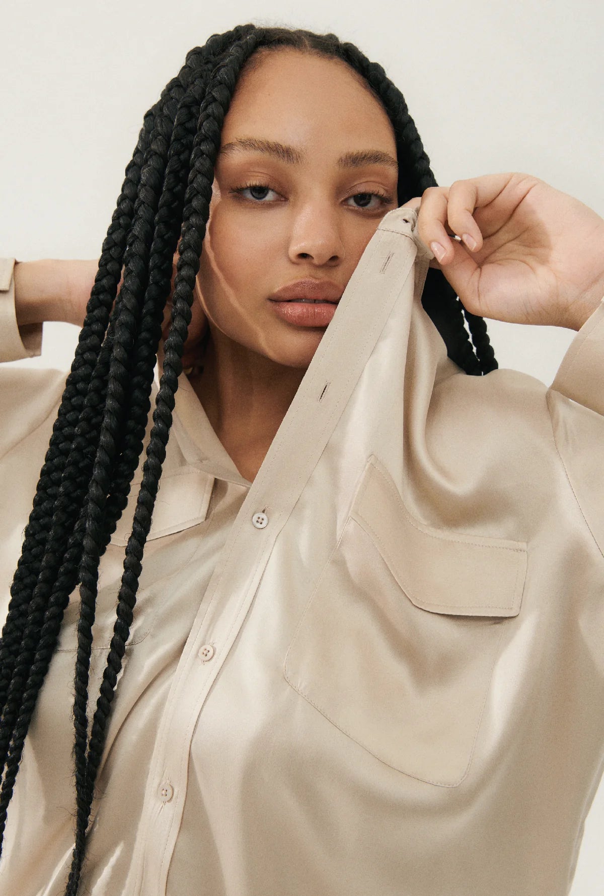 Stylish Hazel Nut Boyfriend Shirt for Women - Casual Oversized Button Down Shirt for Everyday Wear & Layering