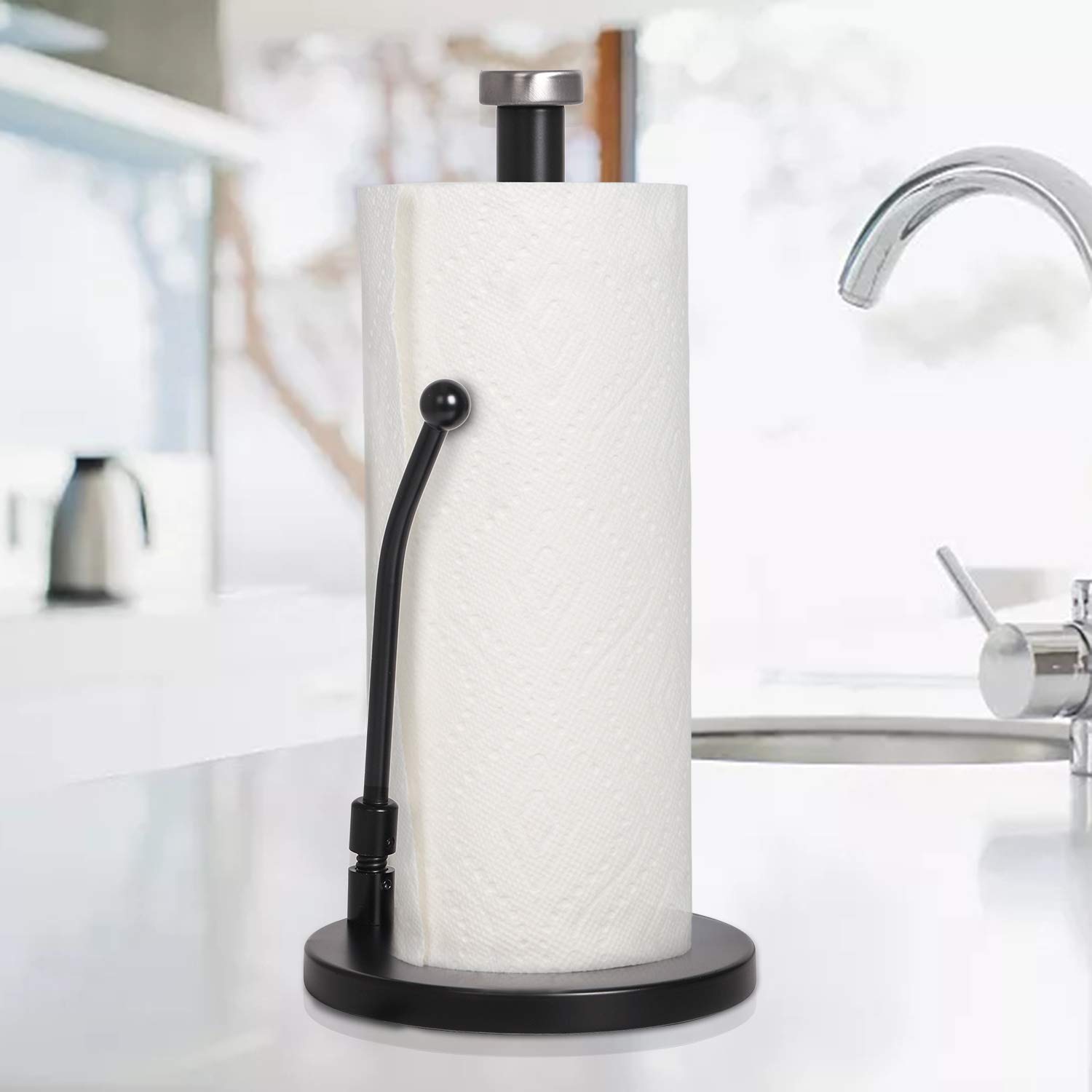 SMARTAKE 2-Pack Stainless Steel Corner Shower Caddy & Paper Towel Holder Set - SUS304 Rustproof Bathroom Organizer for Toilet, Dorm, Kitchen - Space Saving Storage for Shampoo, Towels & Essentials