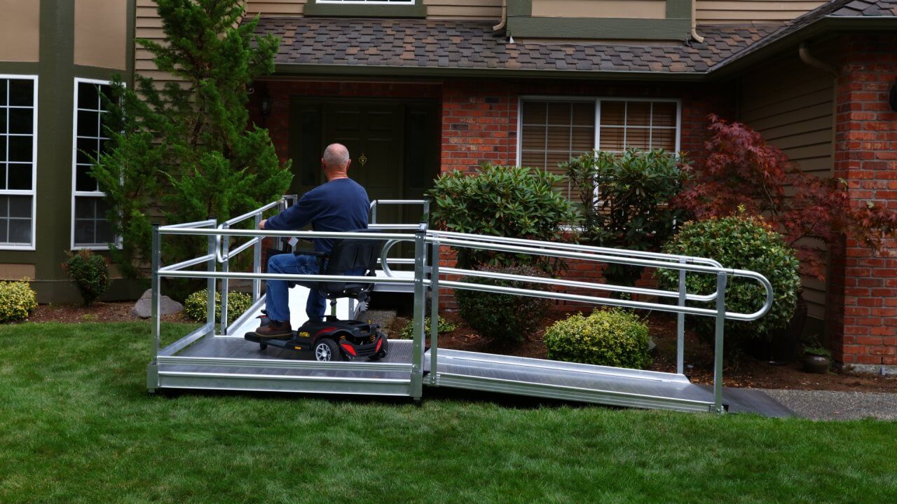 Pathway 3G Modular Ramp System - Heavy Duty Aluminum Wheelchair Ramp for Home & Business Access - Perfect for Steps, Doorways & Vehicles
