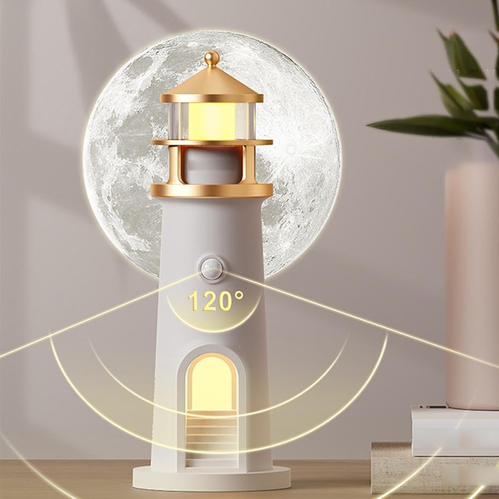 Moon Lamp Projector Night Light - 3D Moon Galaxy Projector with Music & Motion Sensor, Rechargeable LED Aesthetic Table Lamp for Bedroom, Nursery, Home Decor - Perfect Christmas & Birthday Gift for Women, Men, Kids