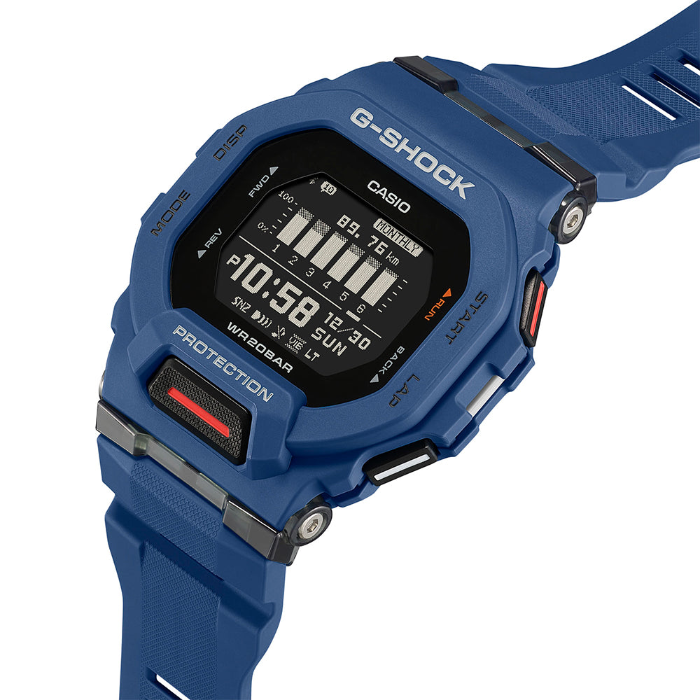 Casio G-Shock GBD200-1 2D G-Squad Digital Sports Watch with Step Tracker & Heart Rate Monitor - Perfect for Running, Hiking & Outdoor Adventures