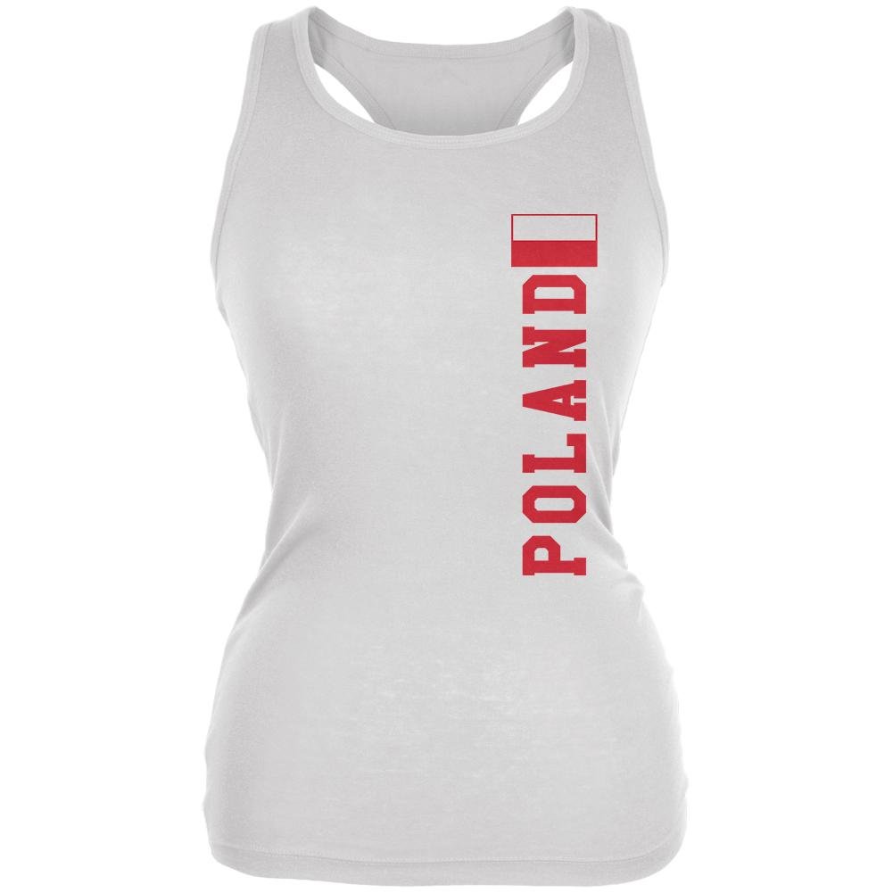 Old Glory World Cup Poland Juniors Soft Tank Top - White, Small - Comfortable & Breathable for Sports, Casual Wear & Summer Outfits