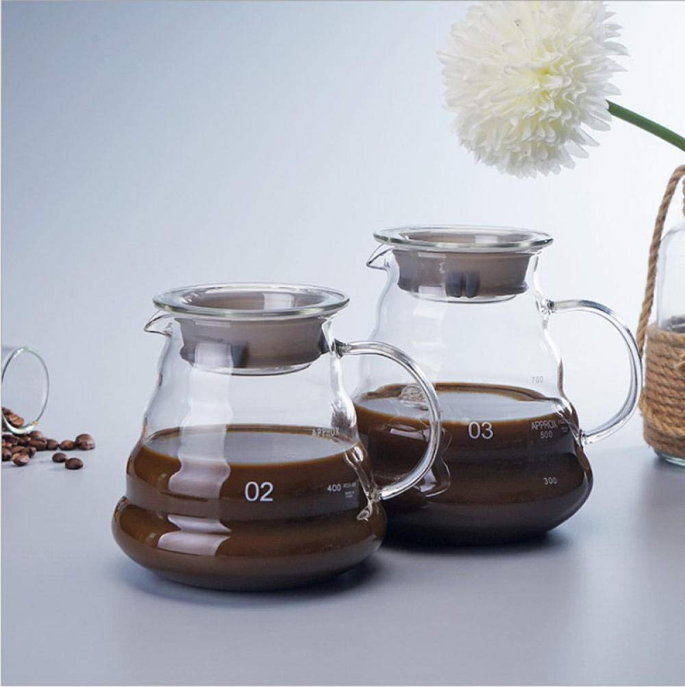 Premium Borosilicate Coffee Press - 600ml Heat-Resistant Glass Pot for Brewing & Serving Coffee/Tea at Home/Office