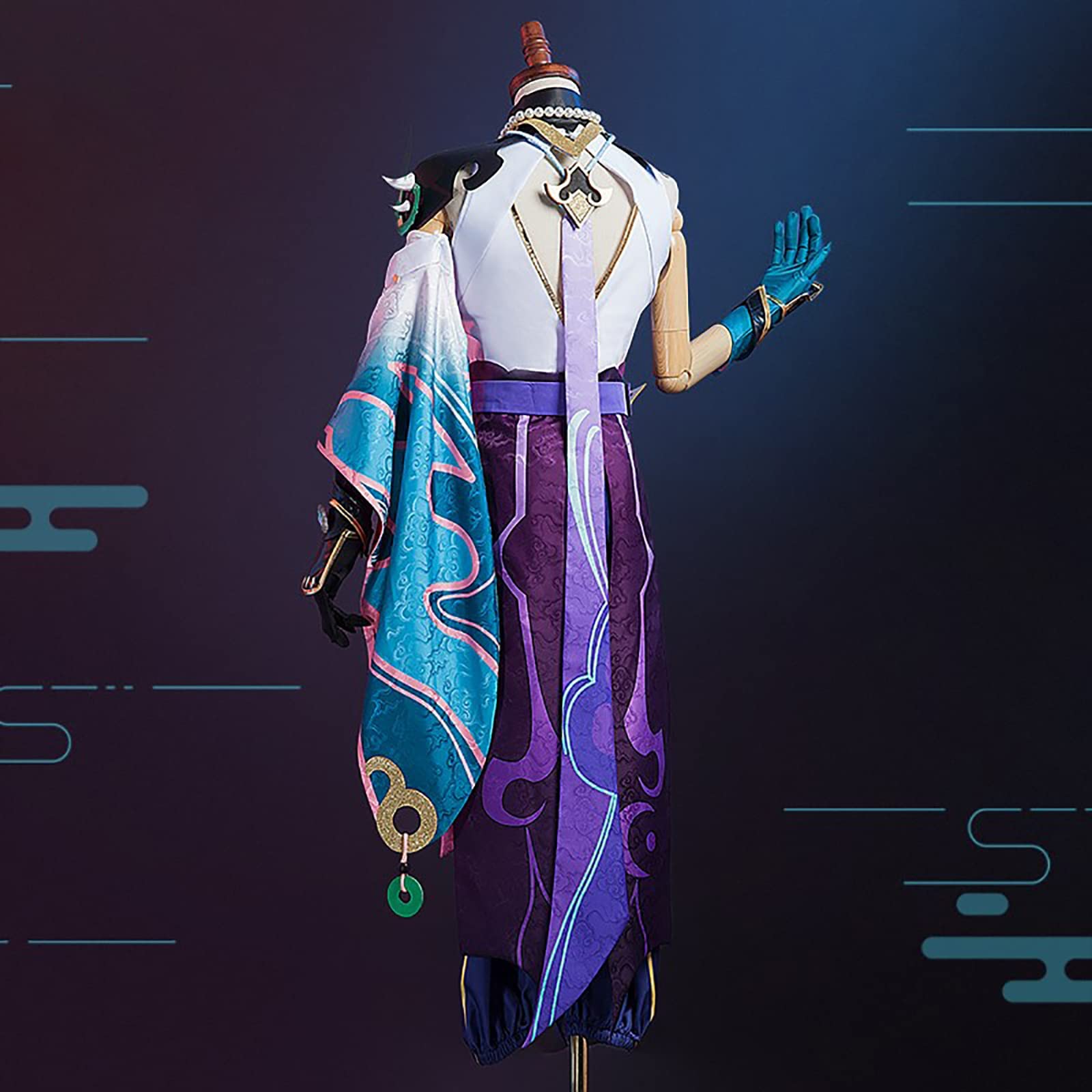 Xiao Cosplay Costume for Men - Genshin Impact Anime Outfit with Tattoo | Halloween, Comic Con & Cosplay Events | Premium Quality Roleplay Costume