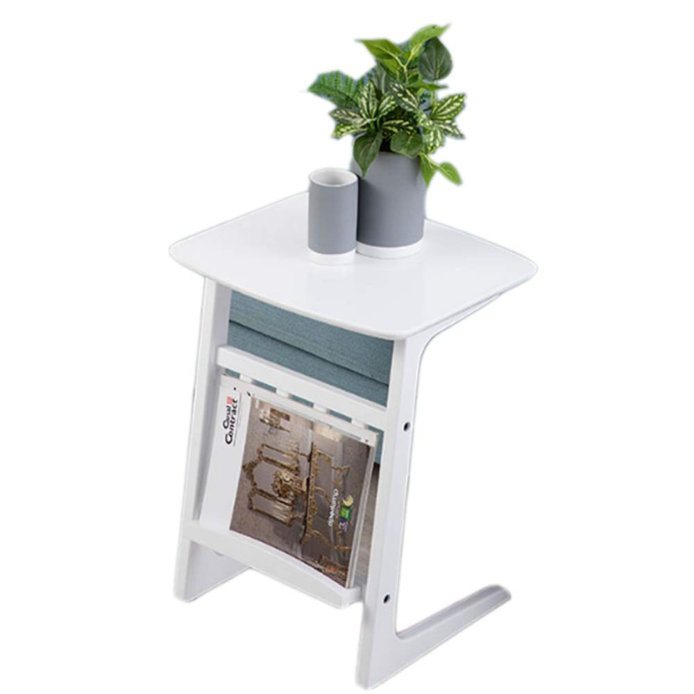 Xiaomei Solid Wood Multifunctional Sofa Side Table - Coffee Table, Book & Newspaper Holder - 45x38x45cm (Brown) - Perfect for Living Room, Bedroom & Office Use