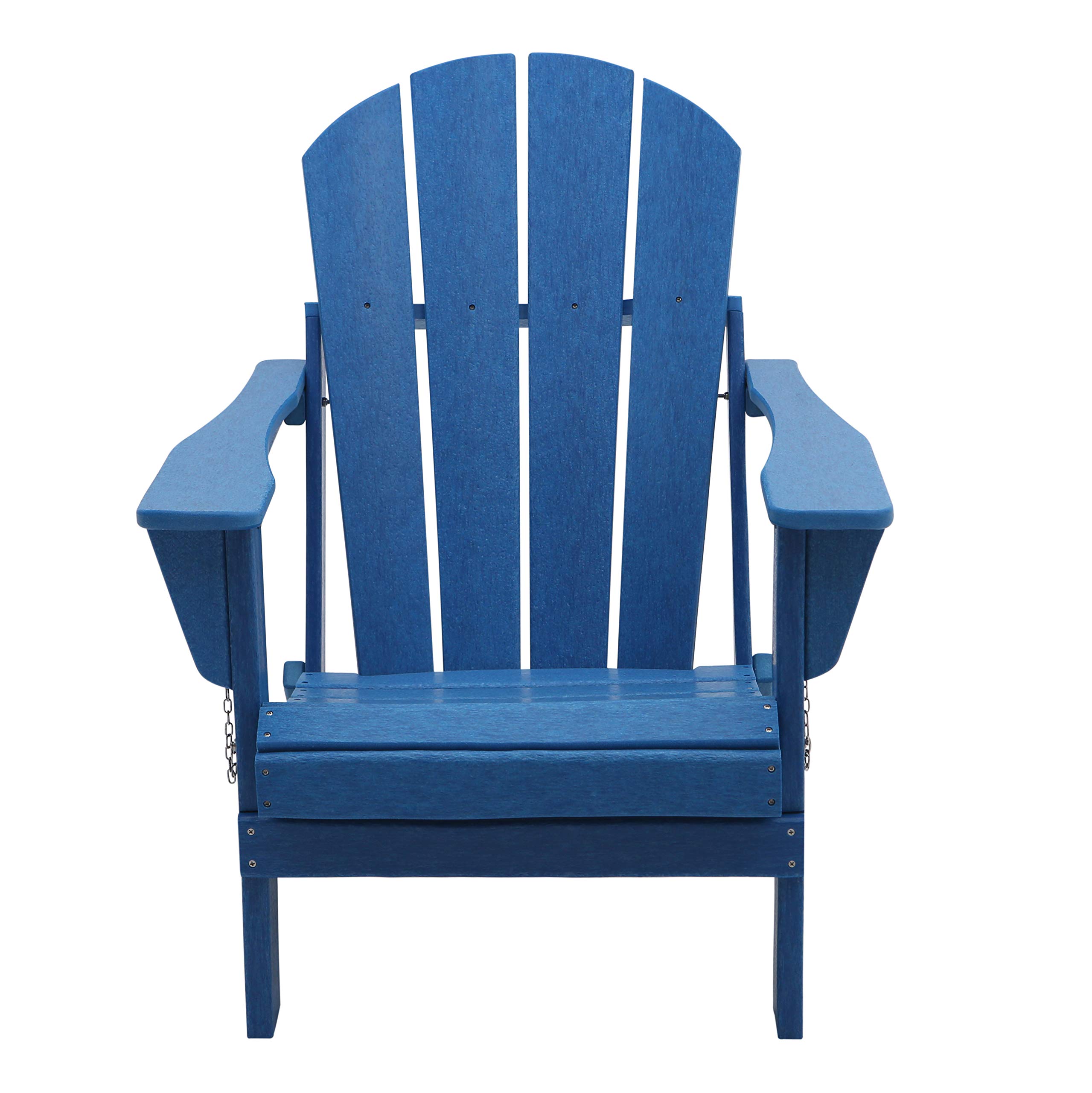 WO Home Furniture Adirondack Chair - Folding Outdoor Lounge Chair for Fire Pit, Beach, Balcony, Backyard, Patio & Pool | Durable & Comfortable Pacific Blue Design | Perfect for Relaxing in Garden, Deck or Lawn