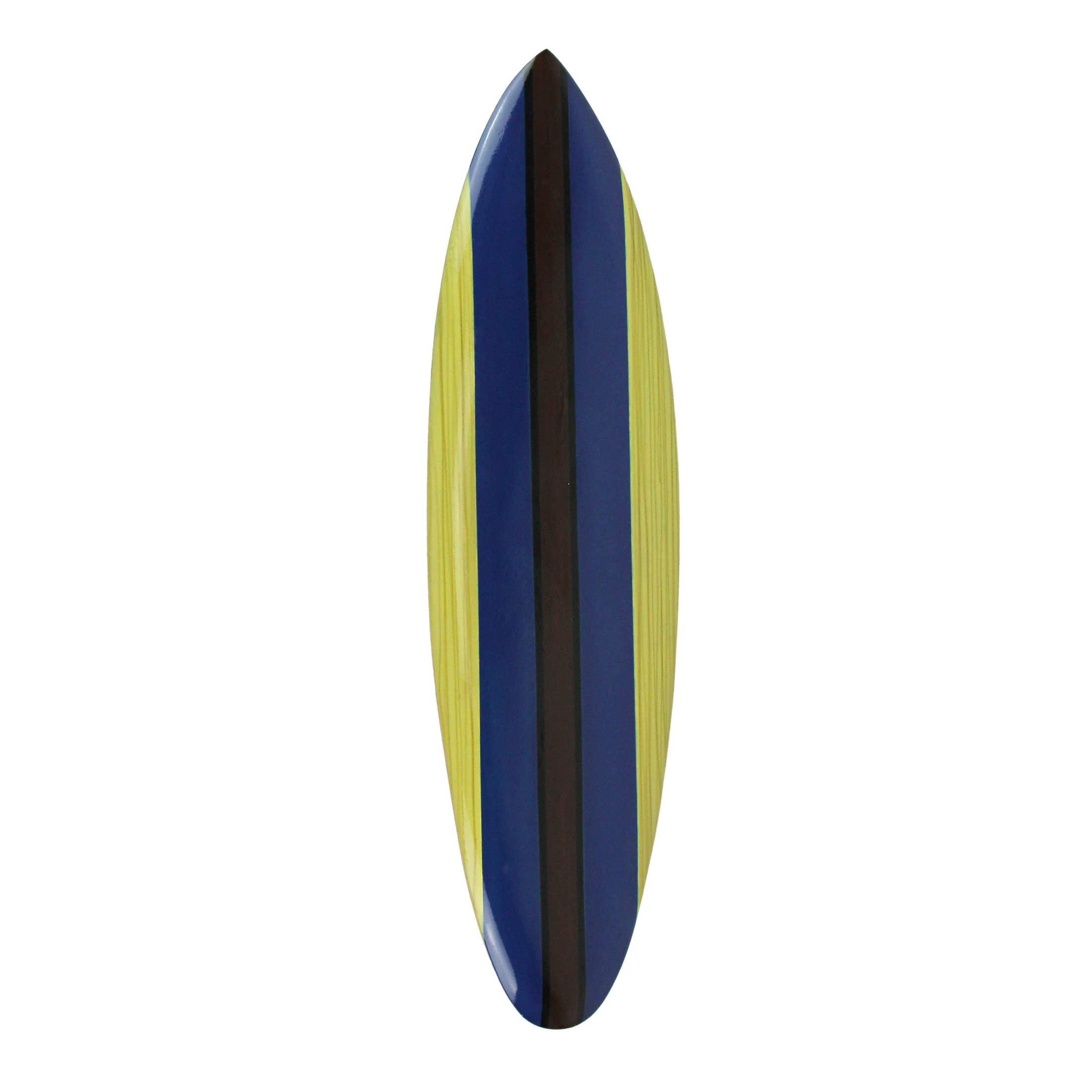 Set of 3 Handmade Striped Wooden Surfboard Wall Art - 32 Inch Coastal Beach Decor for Living Room, Bedroom & Office - Nautical Themed Home Décor for Beach House & Vacation Rental Decorations