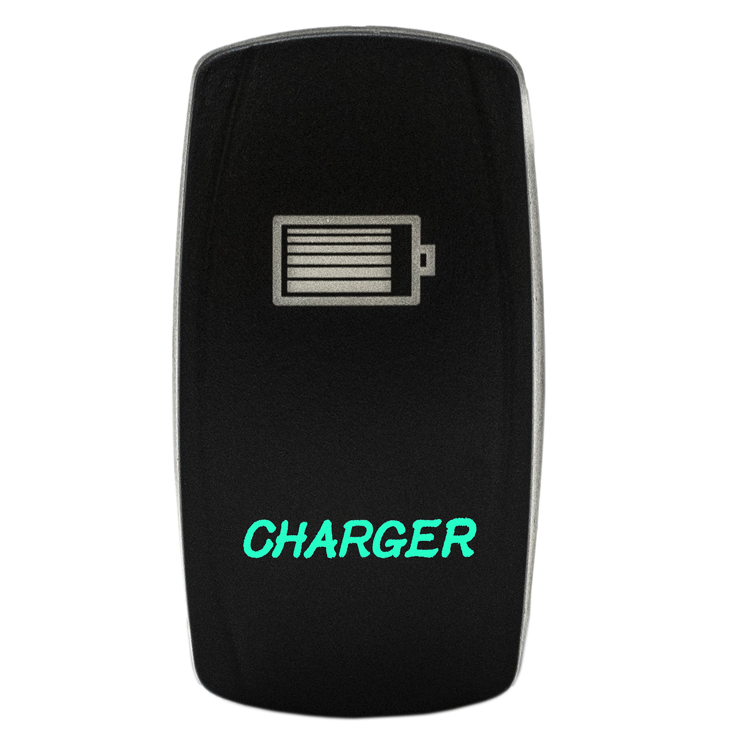 12V Universal Laser Rocker Switch - On/Off Power Control for Car Charger & Marine (Green) - Perfect for Automotive, Boat & RV Electrical Systems