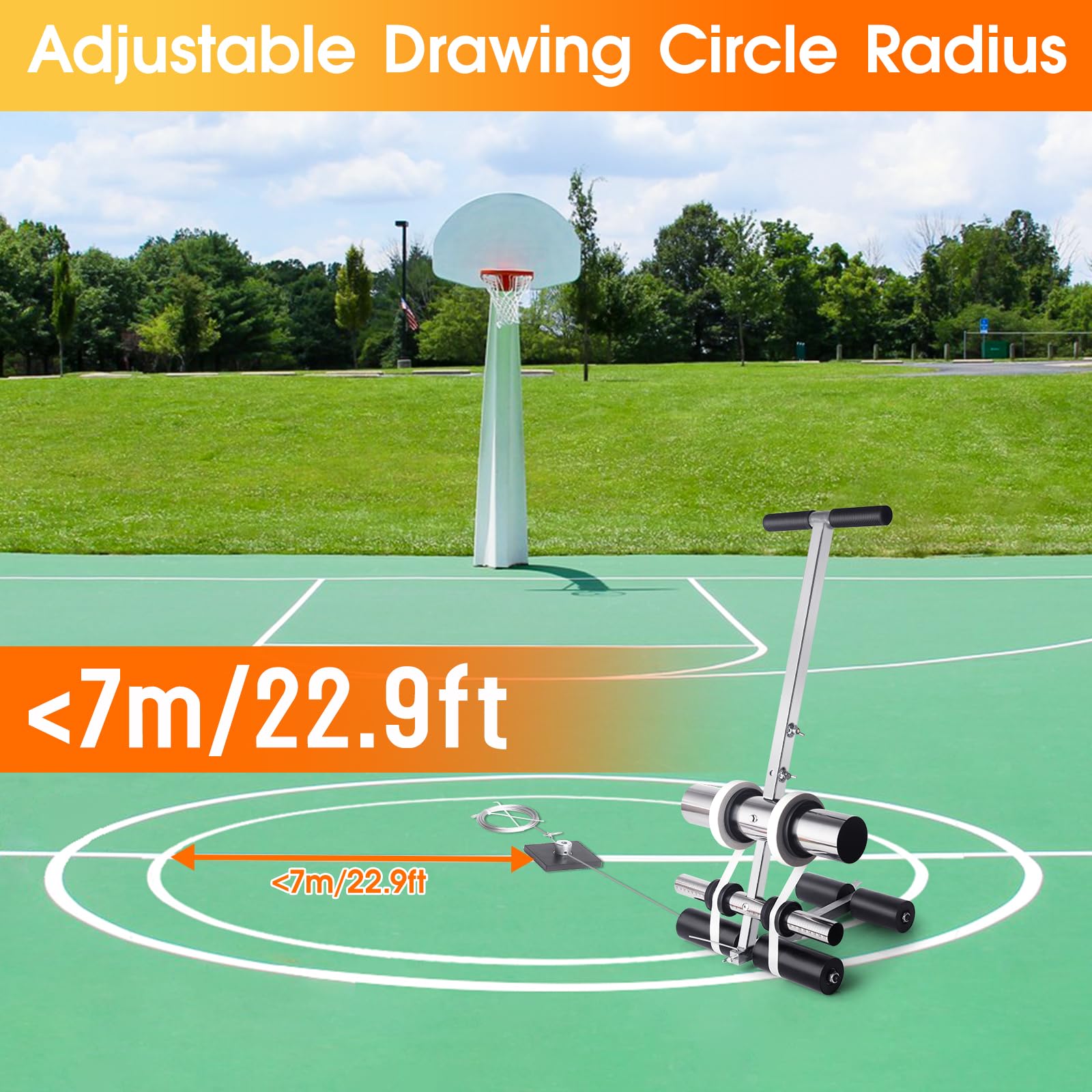 SWANSOFT Professional Line Striping Machine for Parking Lots, Sports Fields, Driveways - Asphalt & Concrete Paint Tape Applicator - Perfect for Road Marking, Floor Painting, and Safety Warning Lines