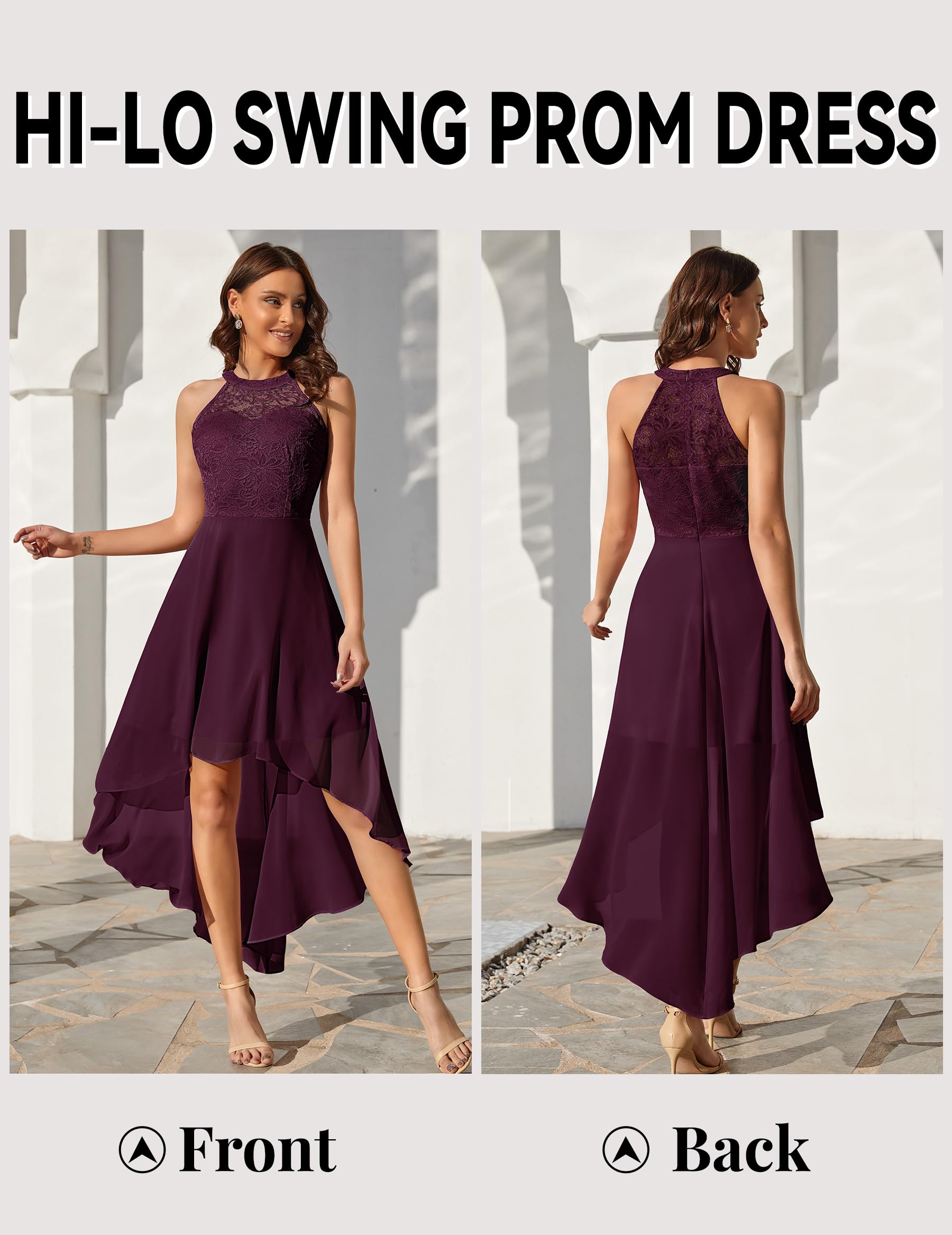 Wedtrend Women's Floral Lace Cocktail Dress - Elegant Swing Bridesmaid & Prom Dress for Teens 2024 | Perfect for Weddings, Parties & Special Occasions