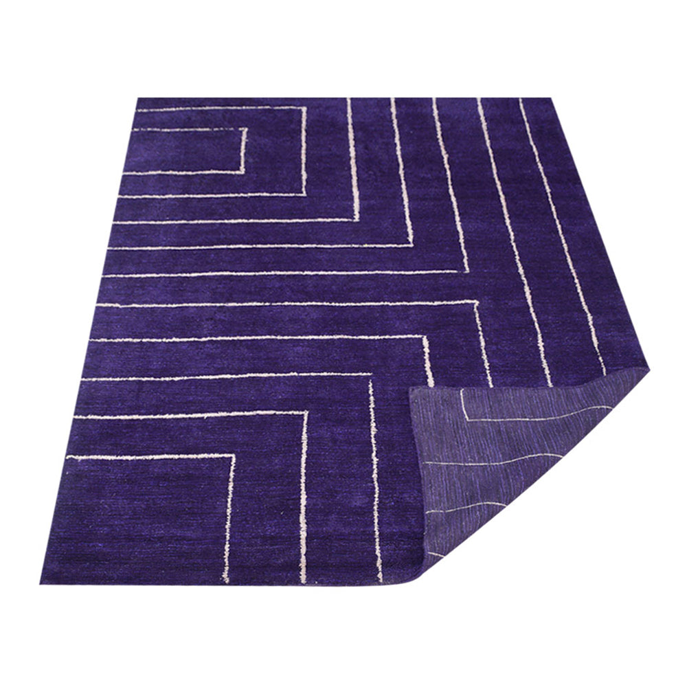 Handmade Diamond Knotted Wool Rug - Luxury Bohemian Area Rug for Living Room, Bedroom & Home Decor