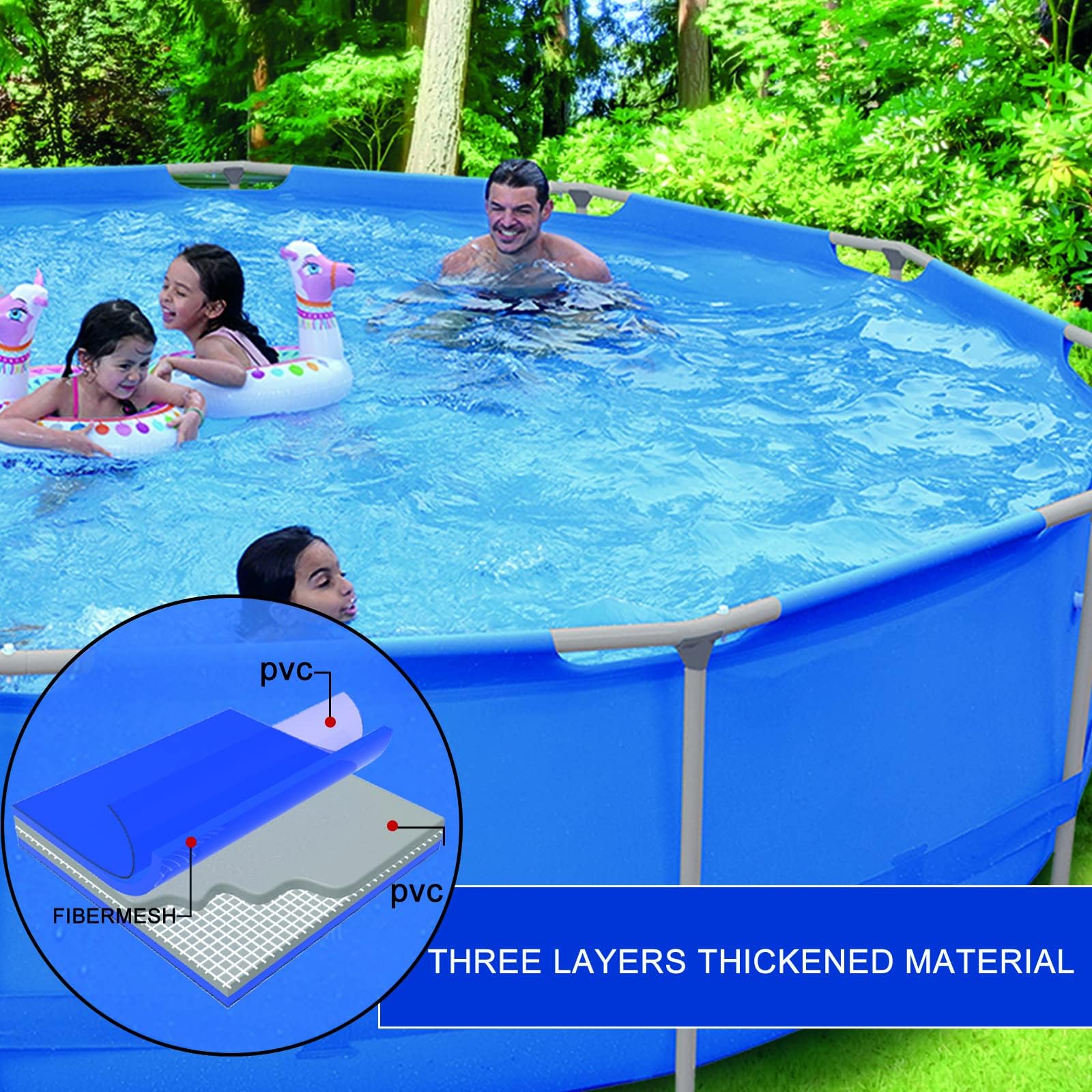 10ft x 30in Above Ground Swimming Pool - Durable Steel Frame Outdoor Round Pool for Backyard, Garden, Kids & Adults - Perfect for Summer Fun, Family Gatherings & Backyard Parties