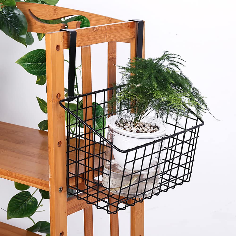 Over Cabinet Door Organizer - Heavy Duty Steel Wire Storage Basket for Kitchen, Bathroom & Pantry | Hanging Holder for Cutting Boards, Sponges & Cleaning Supplies | Space Saving Under Sink & Wall Door Storage Solution (Black) - Perfect for Small Kitchens, Apartment Living & Clutter-Free Home Organization